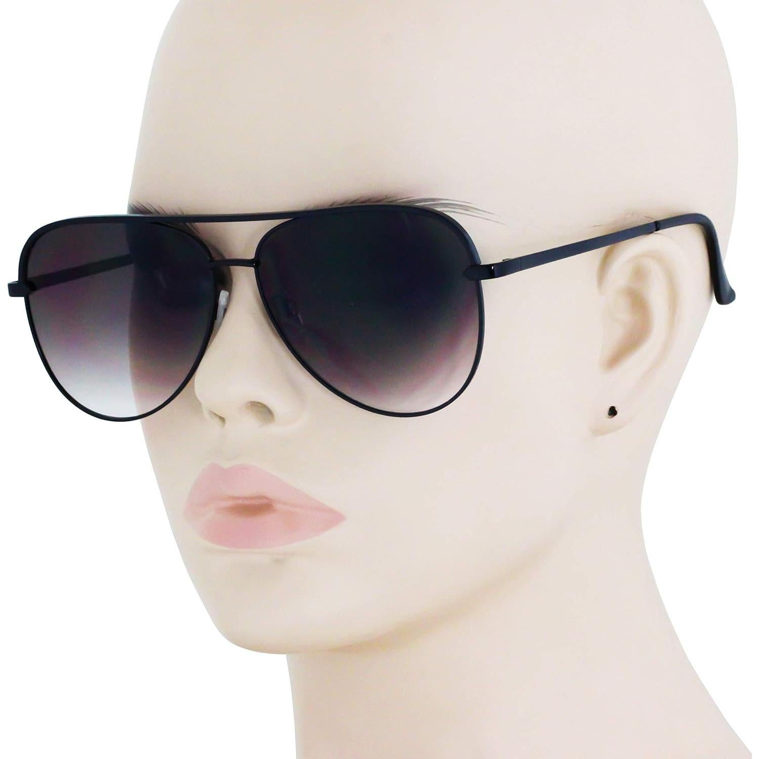 Gafas de Sol Aviador Metal Gradiente UV para Hombres y Mujeres