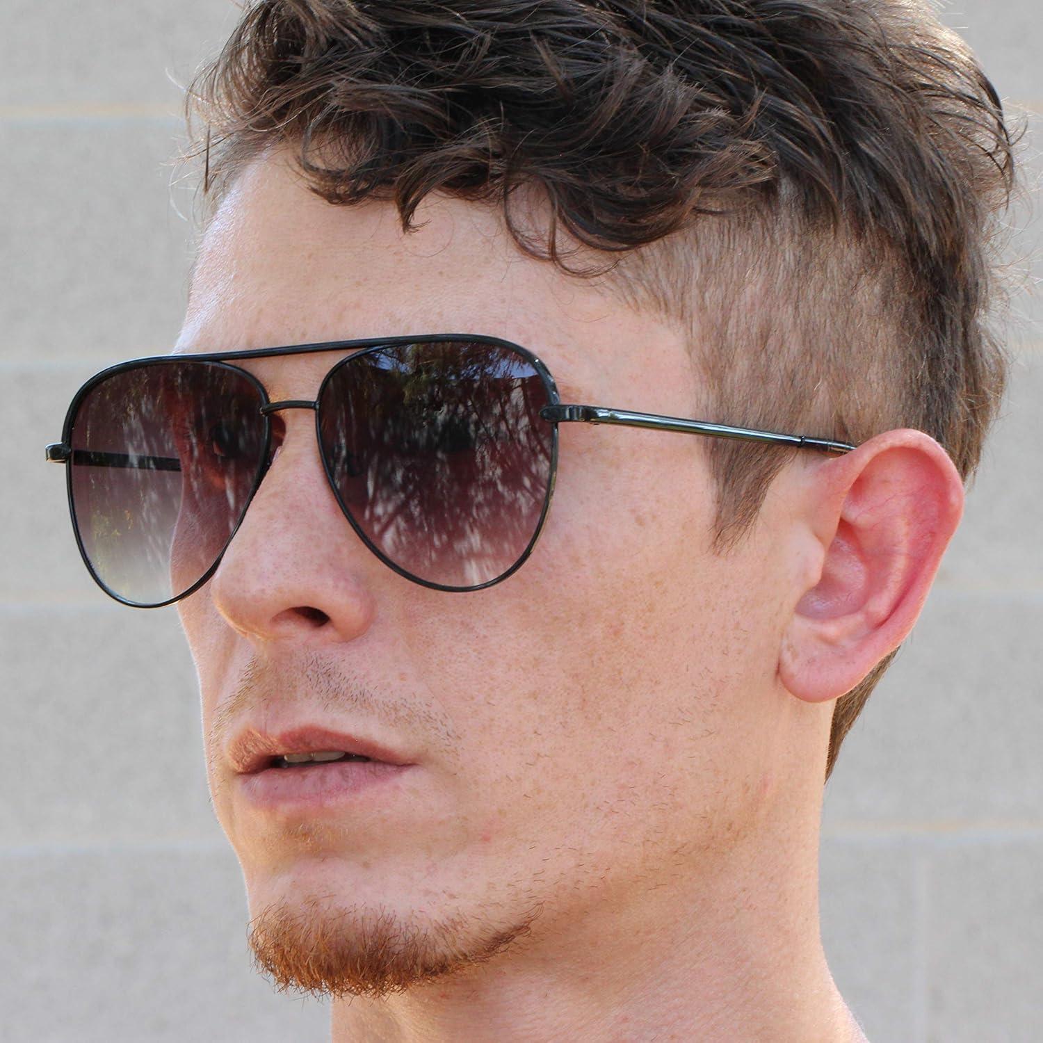 Gafas de Sol Aviador Metal Gradiente UV para Hombres y Mujeres
