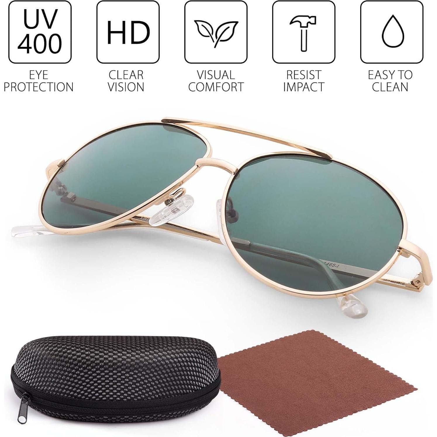 Gafas de sol aviador LotFancy para niños 3-12 años UV400