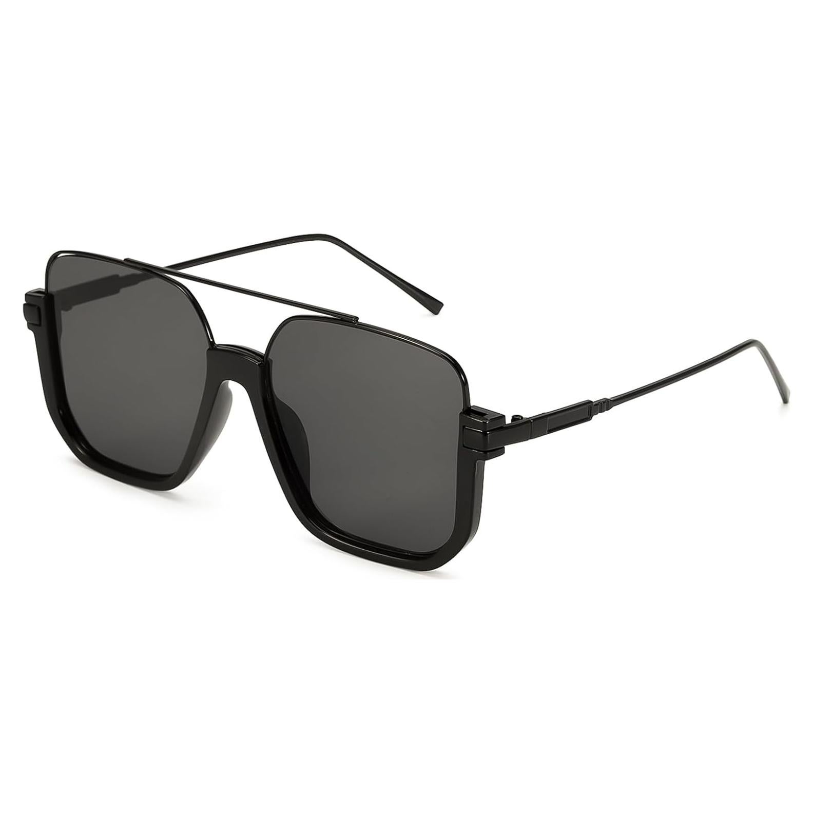 Gafas de sol aviador SODQW con protección UV400 y puente doble
