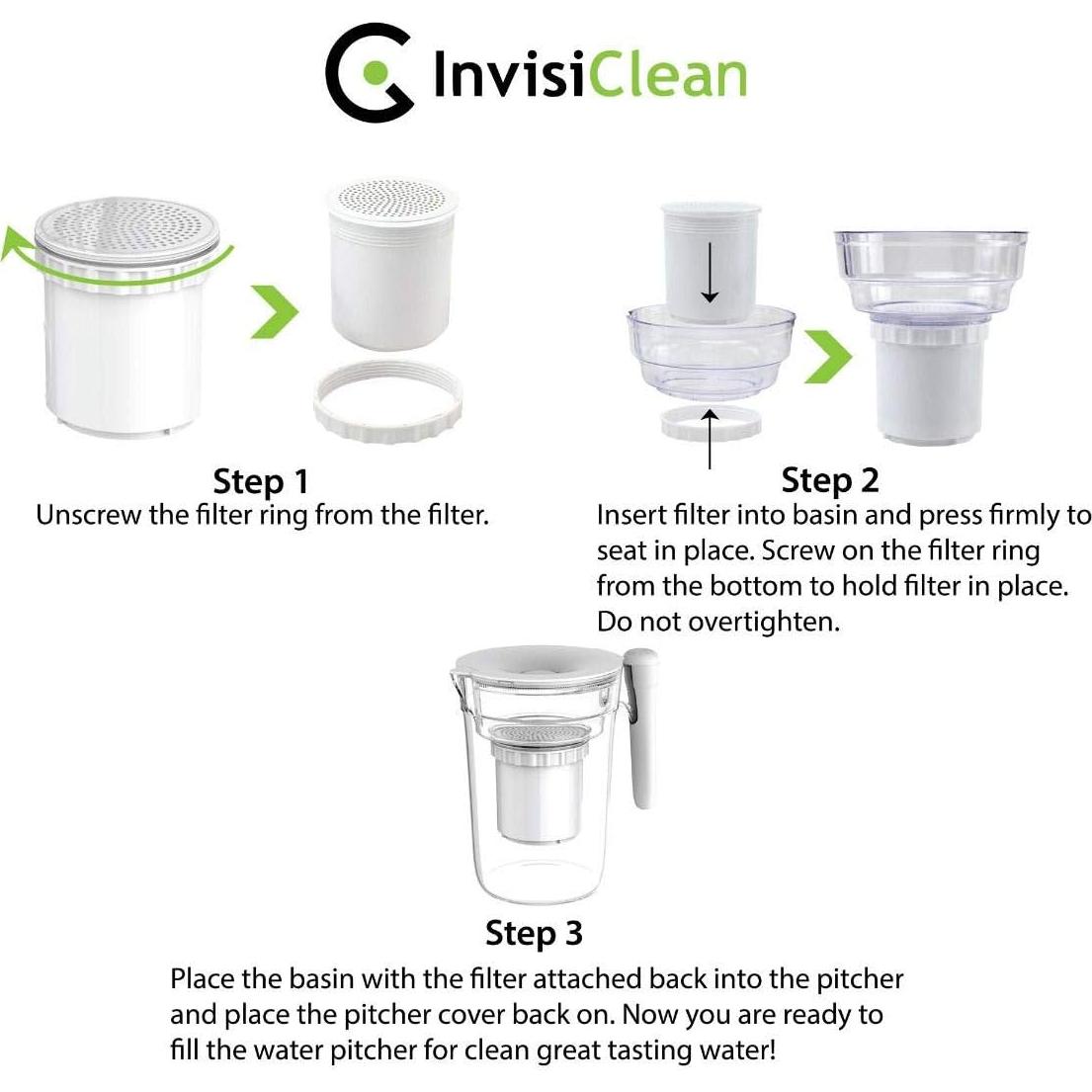 Filtro de Agua InvisiClean IC-WP-2L Reemplazo 6 Unidades