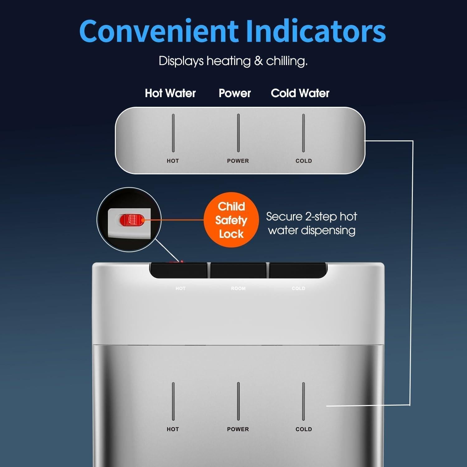 Dispensador de Agua Sin Botella IKT 19L con Autolimpieza y Filtro 4 Etapas