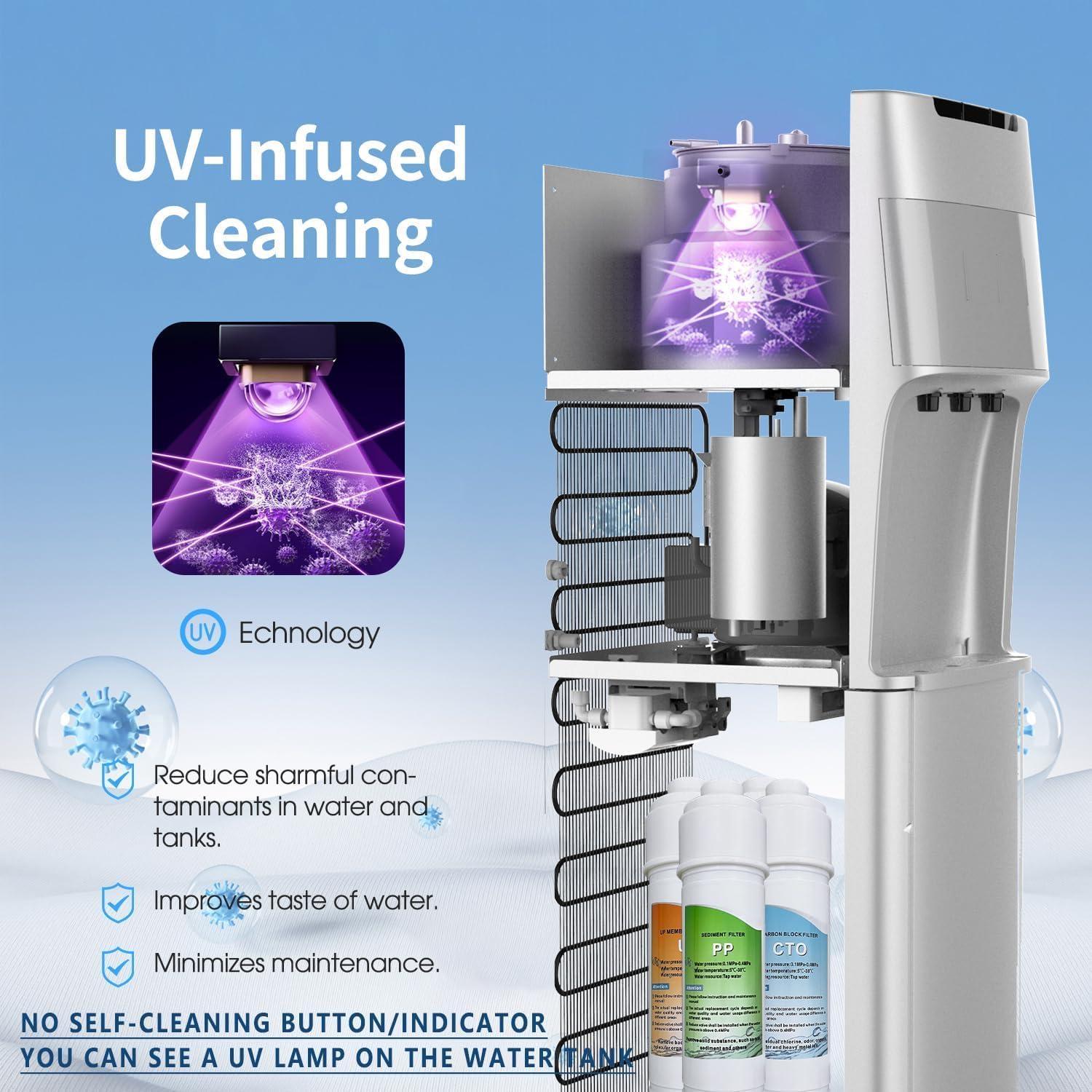 Dispensador de Agua Sin Botella IKT 19L con Autolimpieza y Filtro 4 Etapas