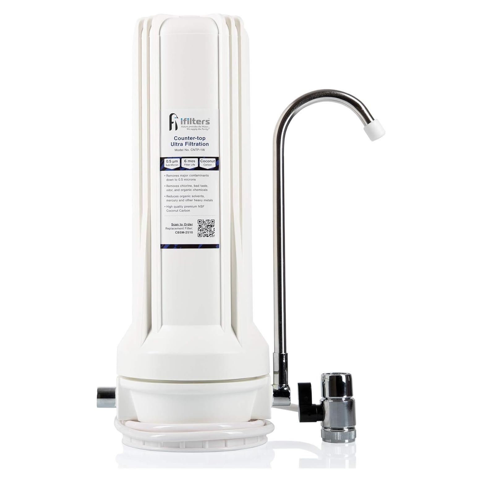 Filtro de Agua iFilters Ultra de Encimera 0.5 micrones - Blanco