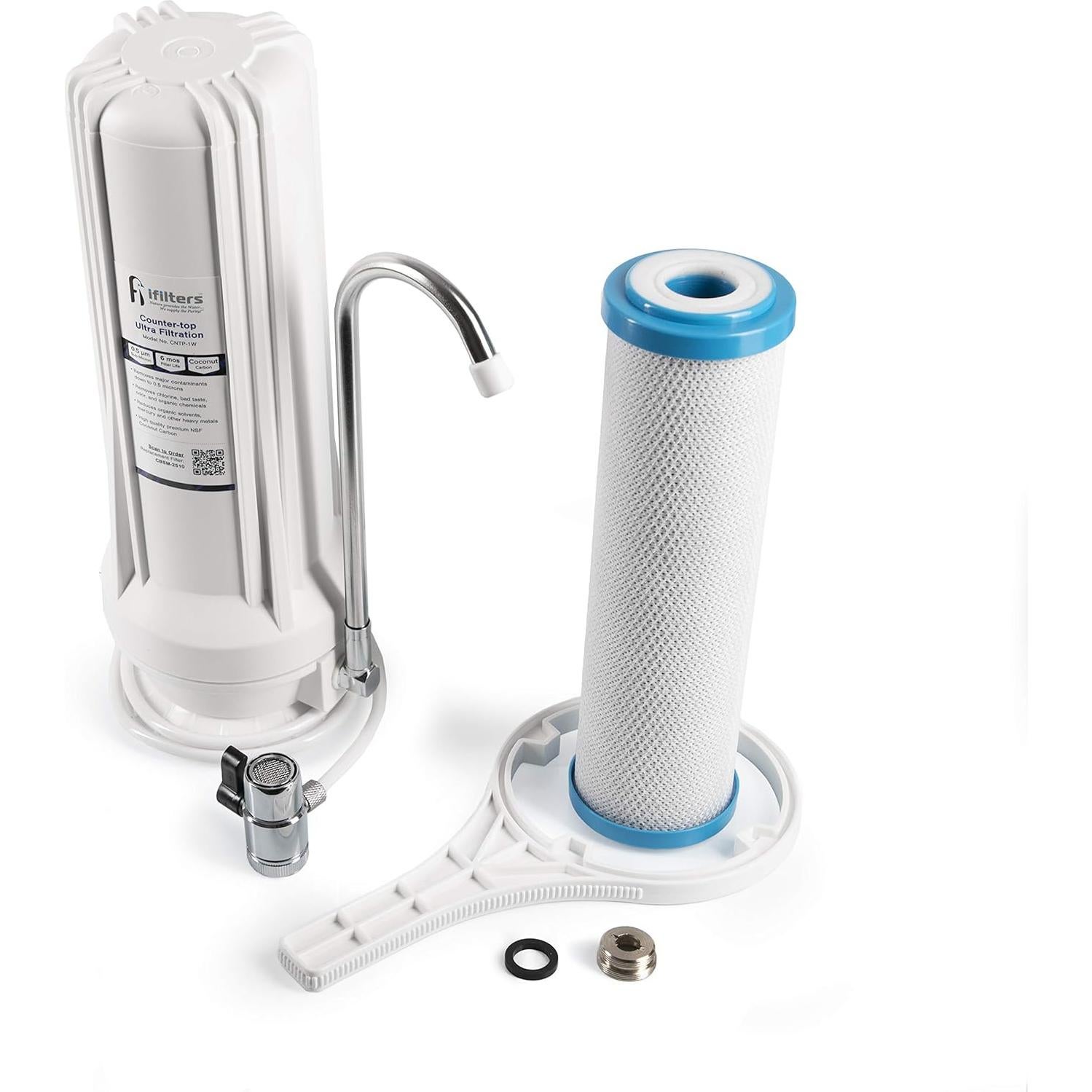 Filtro de Agua iFilters Ultra de Encimera 0.5 micrones - Blanco