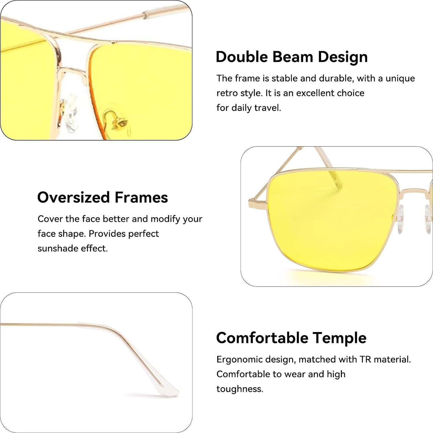 Gafas Clásicas Dollger Montura Metal Lentes Transparentes