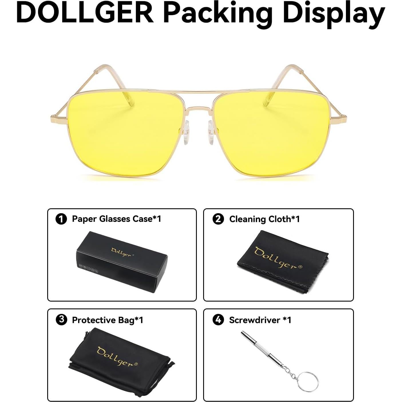 Gafas Clásicas Dollger Montura Metal Lentes Transparentes