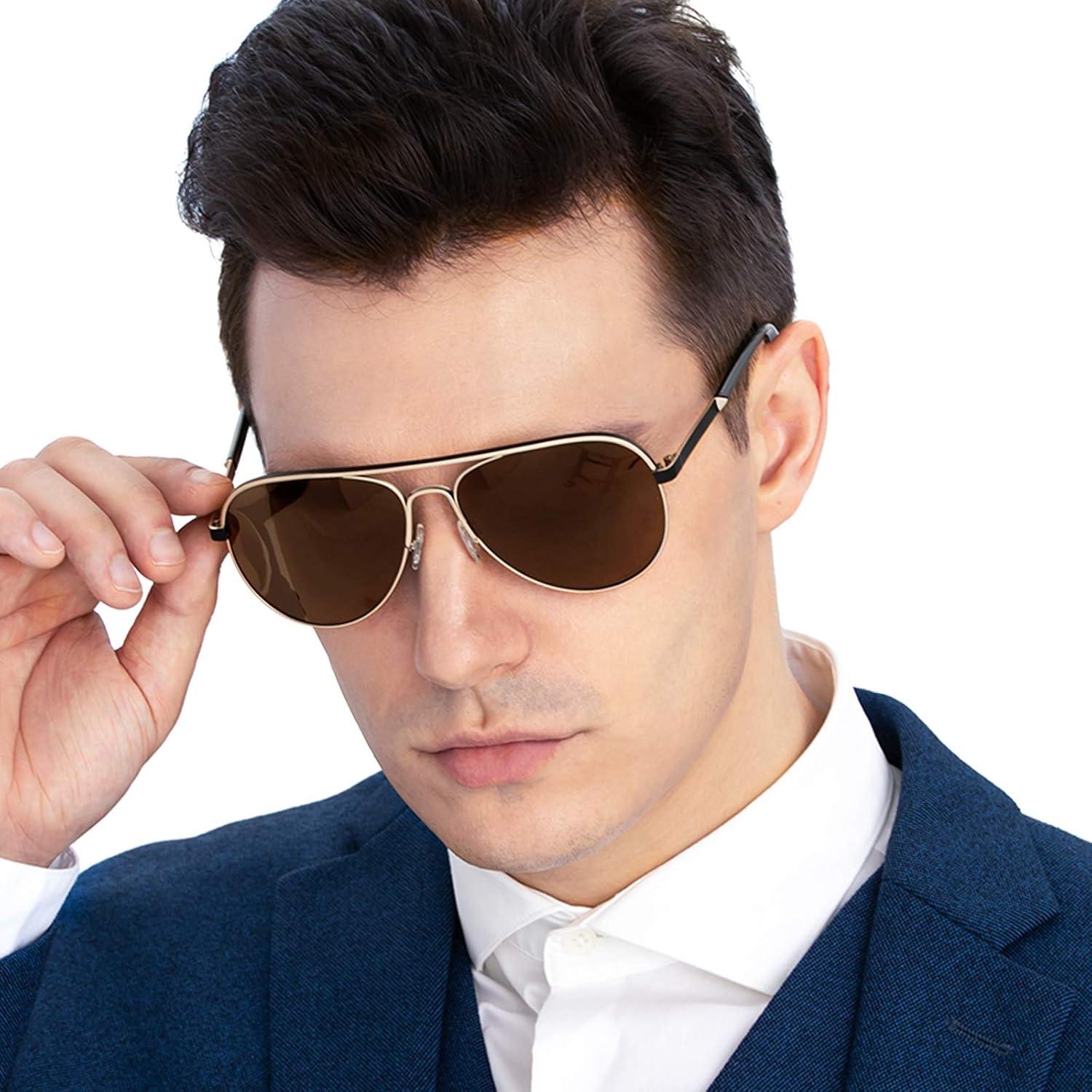 Gafas de sol aviador COLOSSEIN polarizadas UV400 para hombres