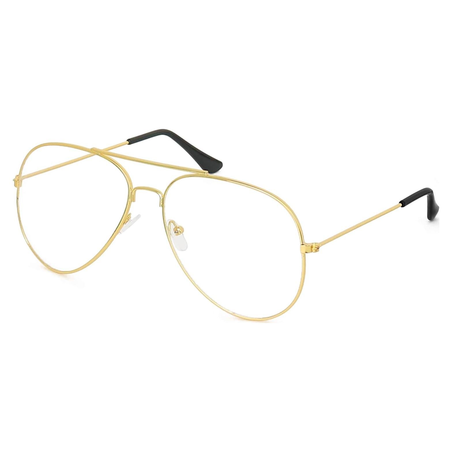 Gafas de Disfraz Skeleteen Aviador Doradas 70s Adultos Niños