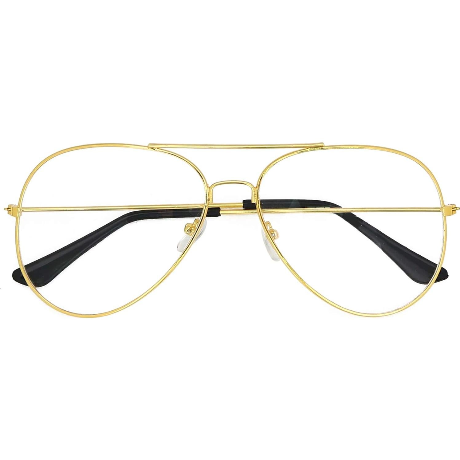 Gafas de Disfraz Skeleteen Aviador Doradas 70s Adultos Niños