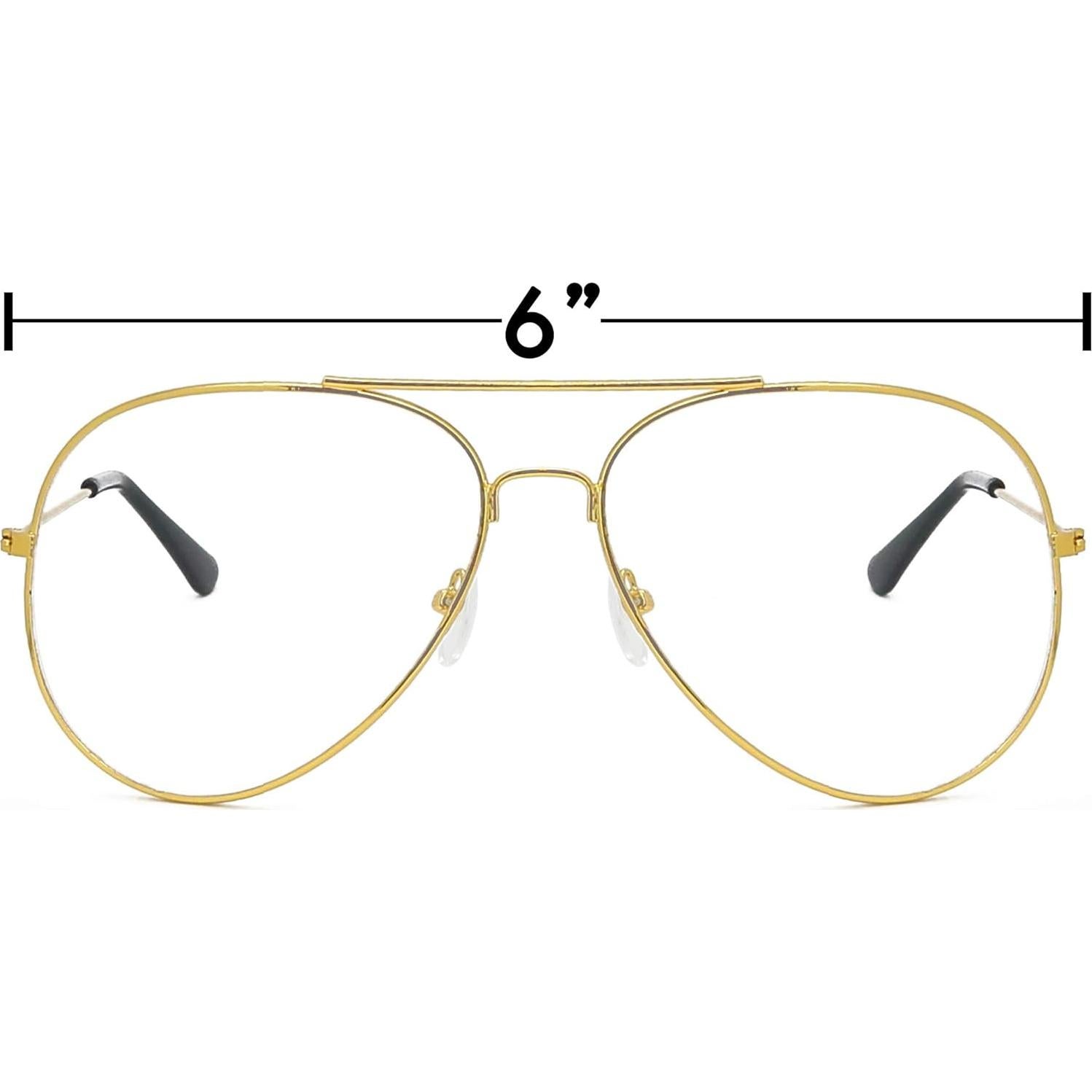 Gafas de Disfraz Skeleteen Aviador Doradas 70s Adultos Niños