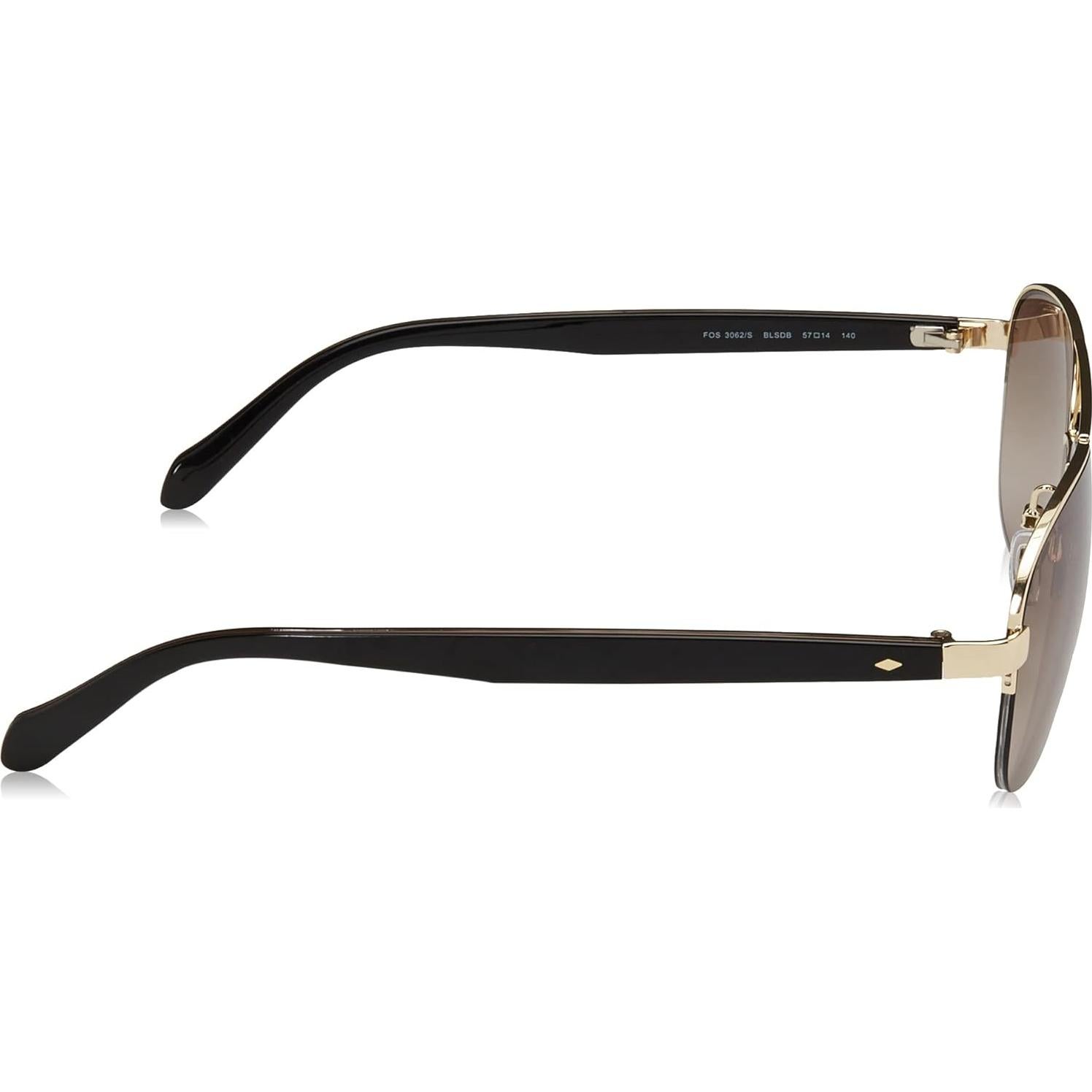 Gafas de sol aviador Fossil FOS3062s Oro Negro UV 100%