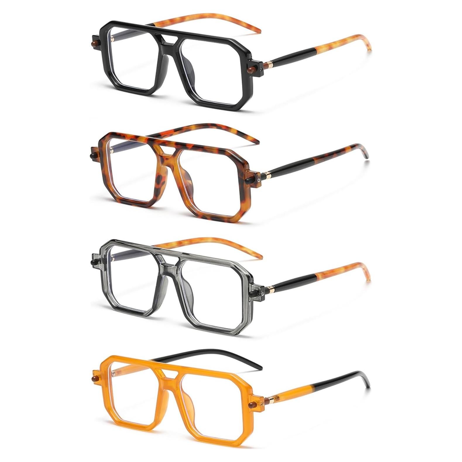 Gafas de Sol ZUVGEES 4 Paquetes Anti Luz Azul Moda