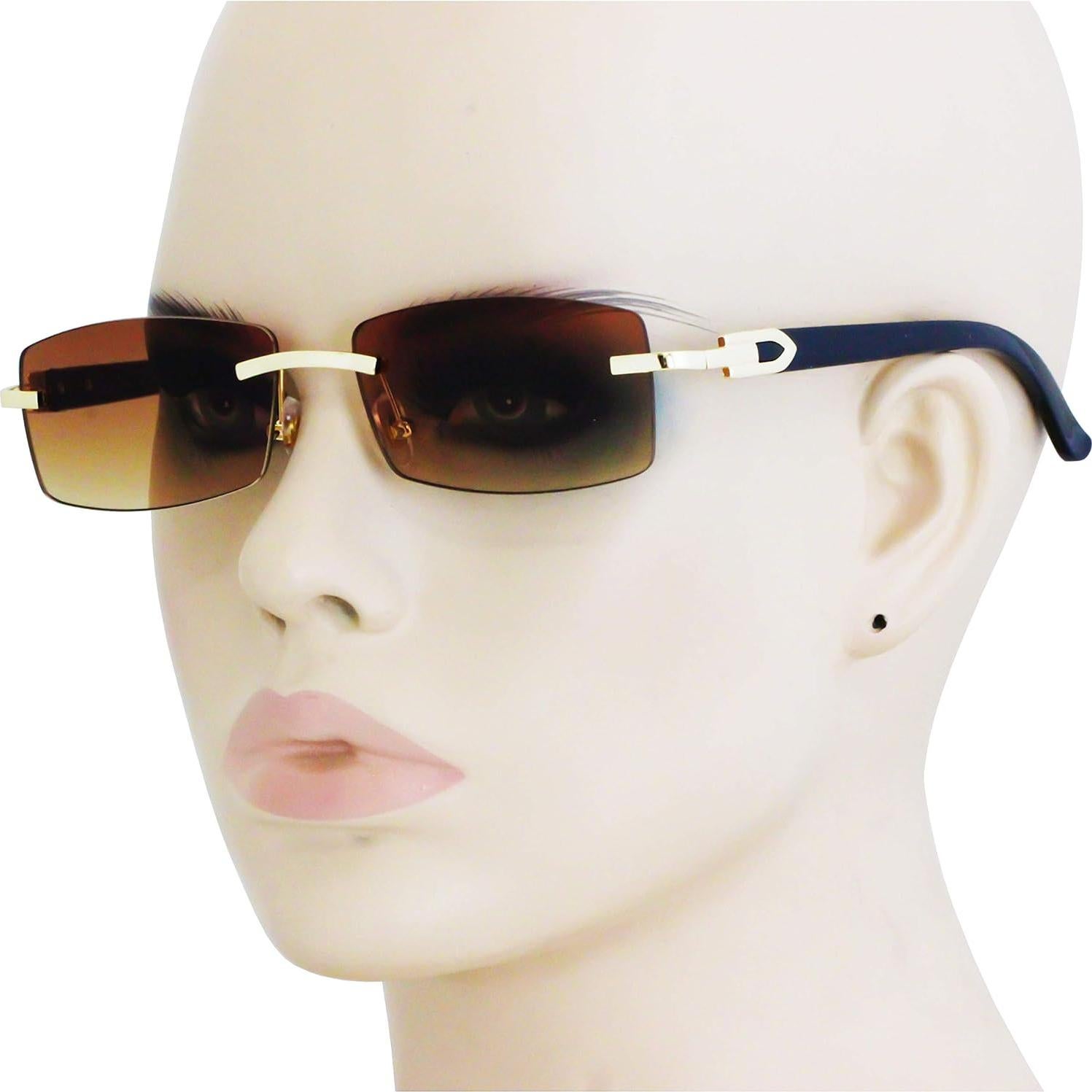 Gafas de Sol Vintage Sin Montura Caramelo Unisex