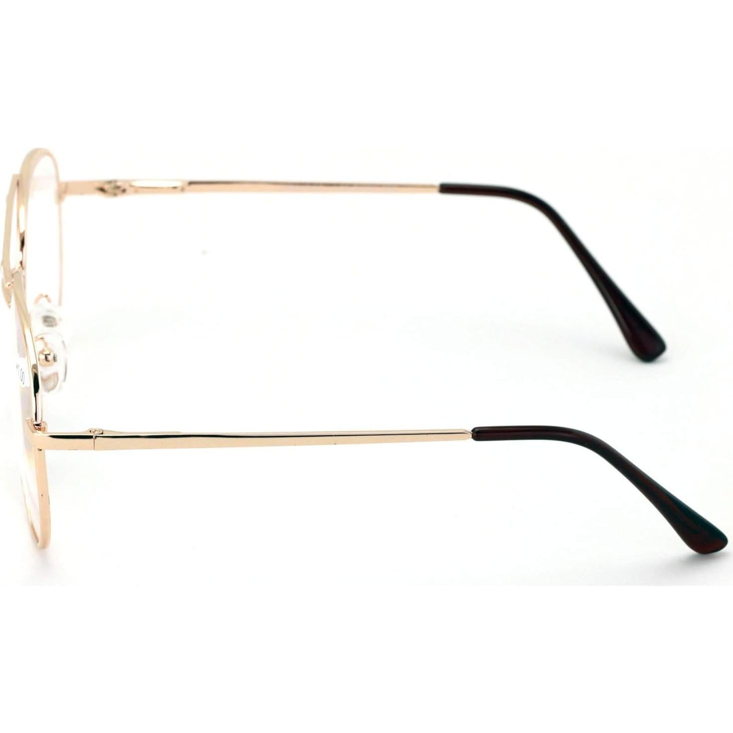 Gafas de lectura metálicas clásicas - Oro 3.75x con bisagra