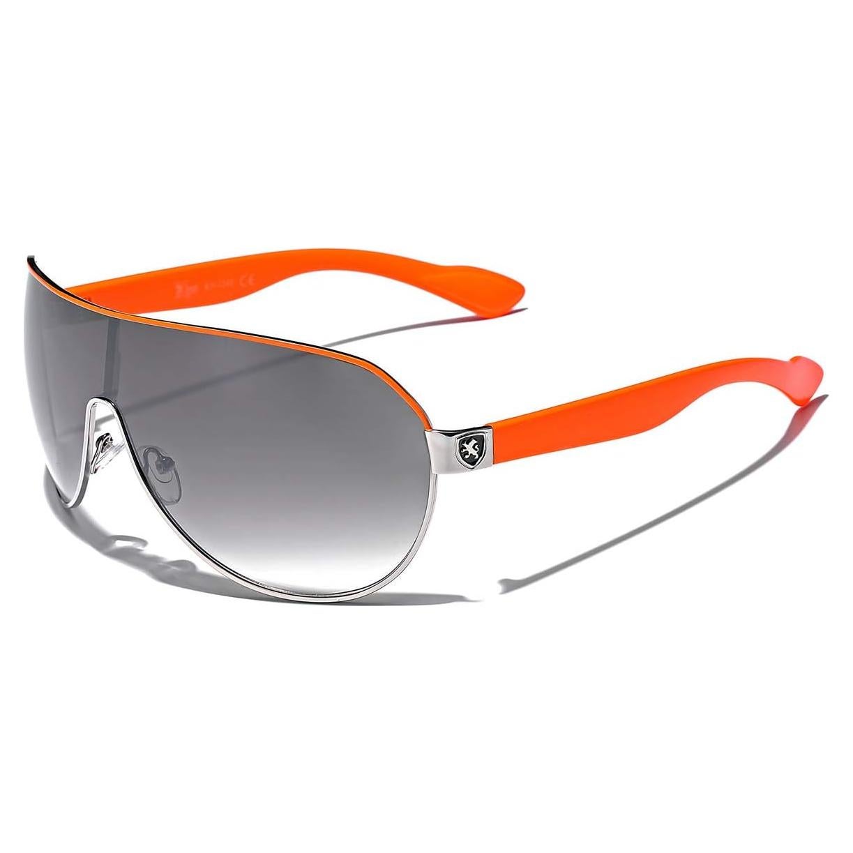 Gafas de sol aviador escudo para hombres de moda