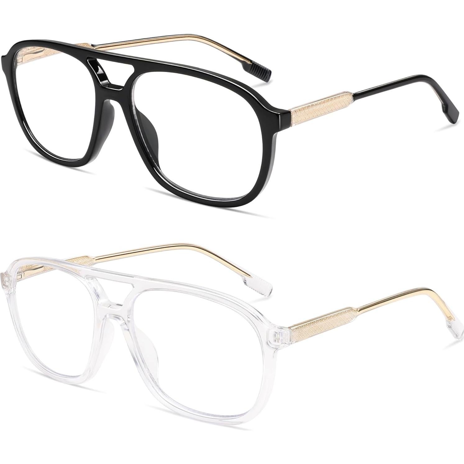 Gafas de Lectura AMOMOMA Retro con Luz Azul 2.5x