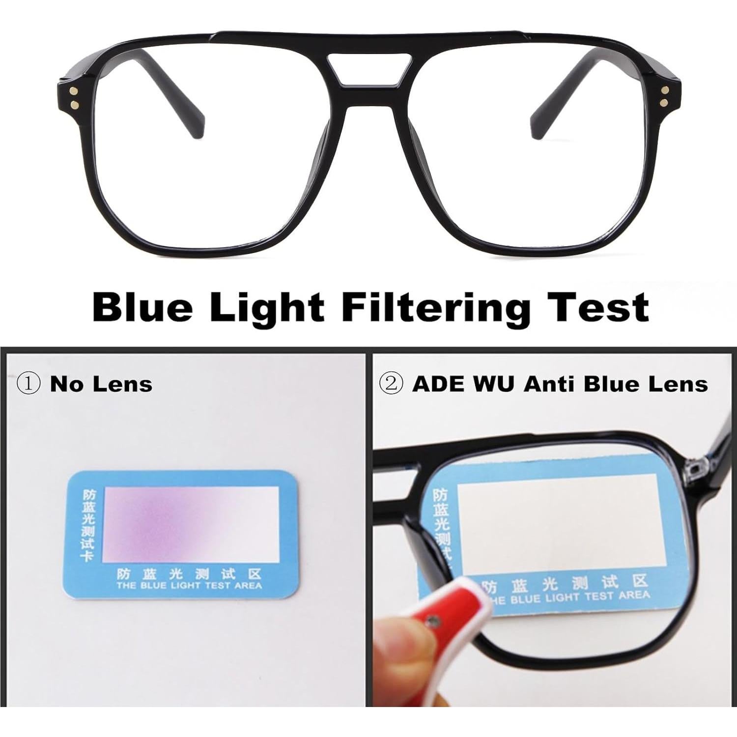 Gafas de luz azul ADE WU Aviador grandes para mujer