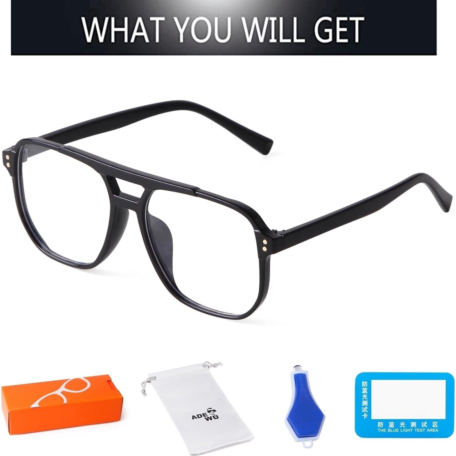 Gafas de luz azul ADE WU Aviador grandes para mujer