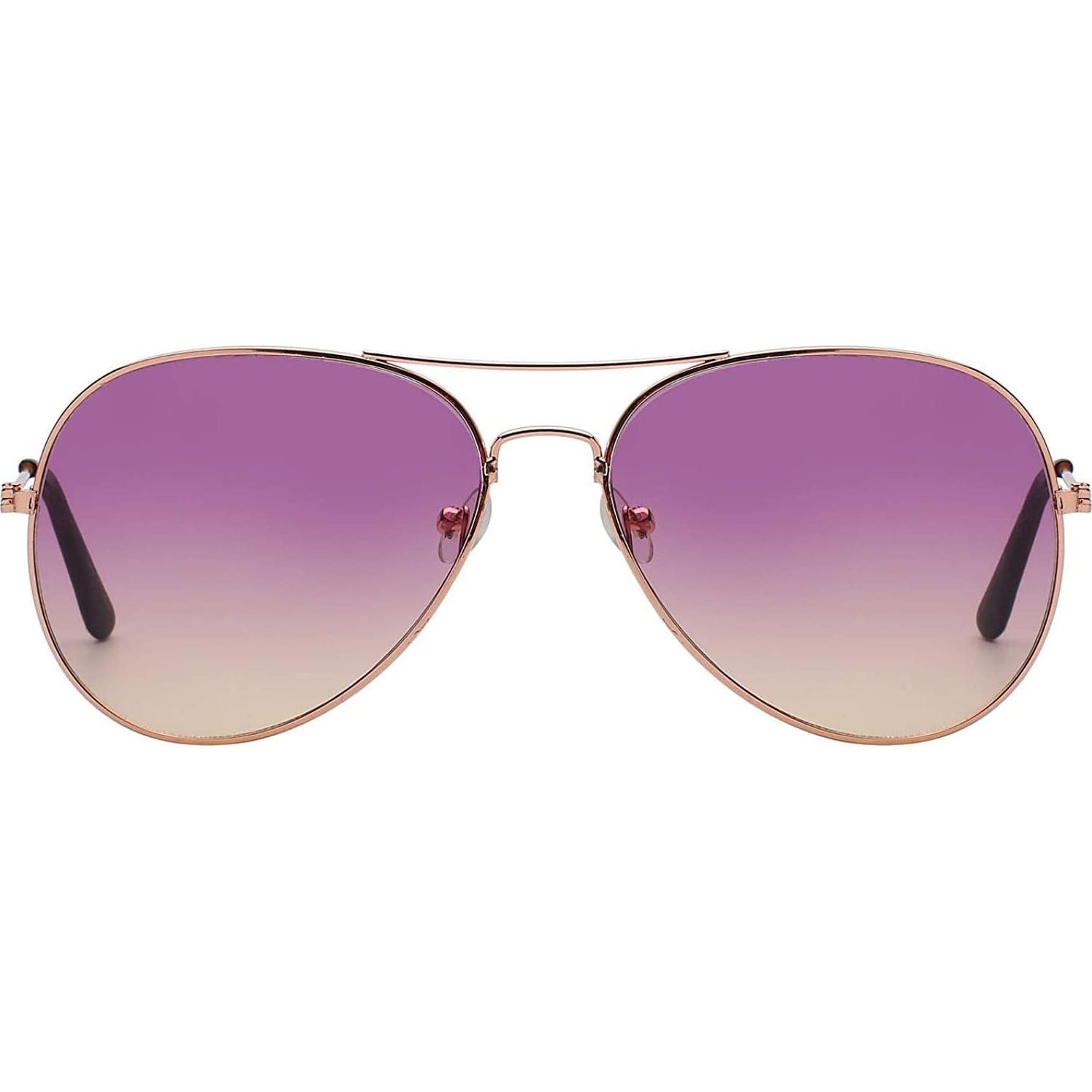 Gafas de Sol Aviador Clásicas 3 Pares UV 400 Metal Dorado