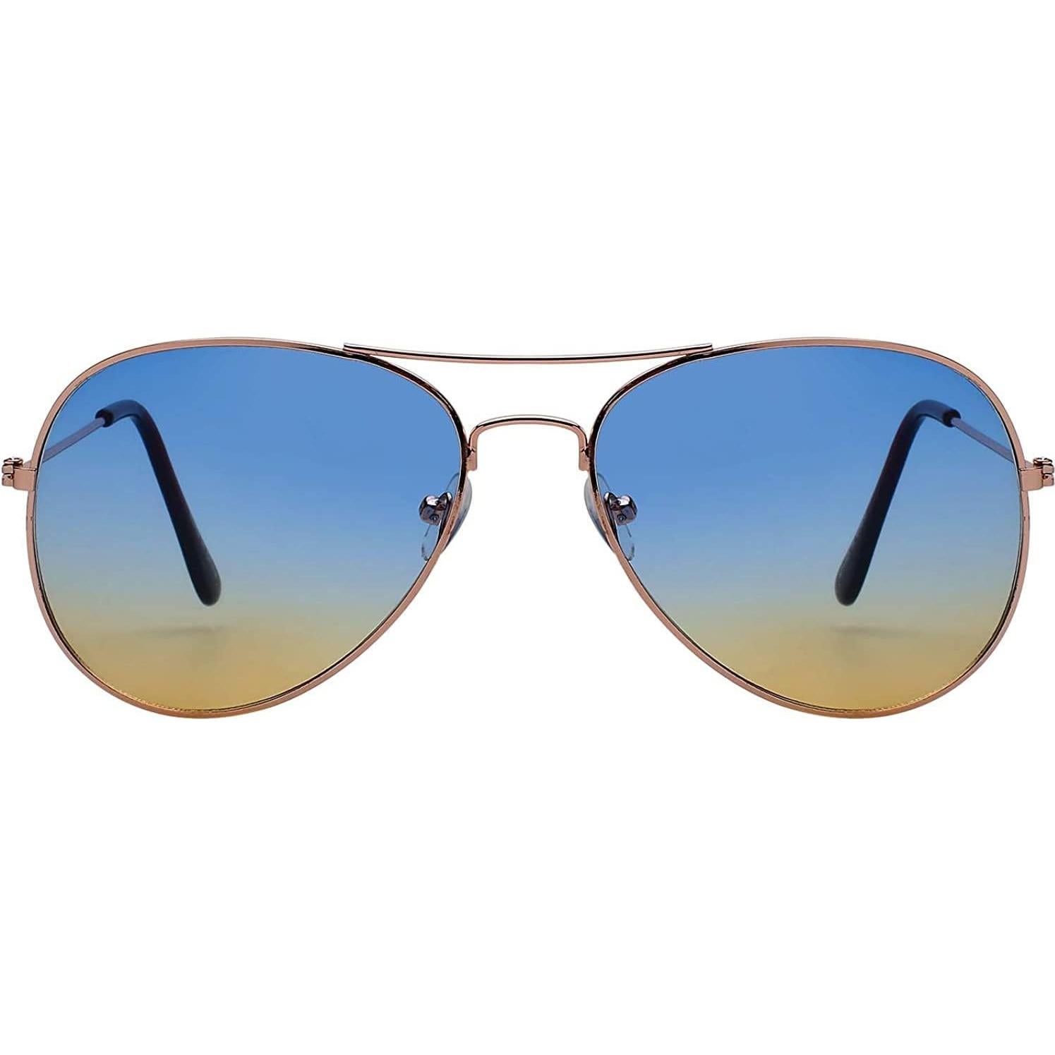 Gafas de Sol Aviador Clásicas 3 Pares UV 400 Metal Dorado