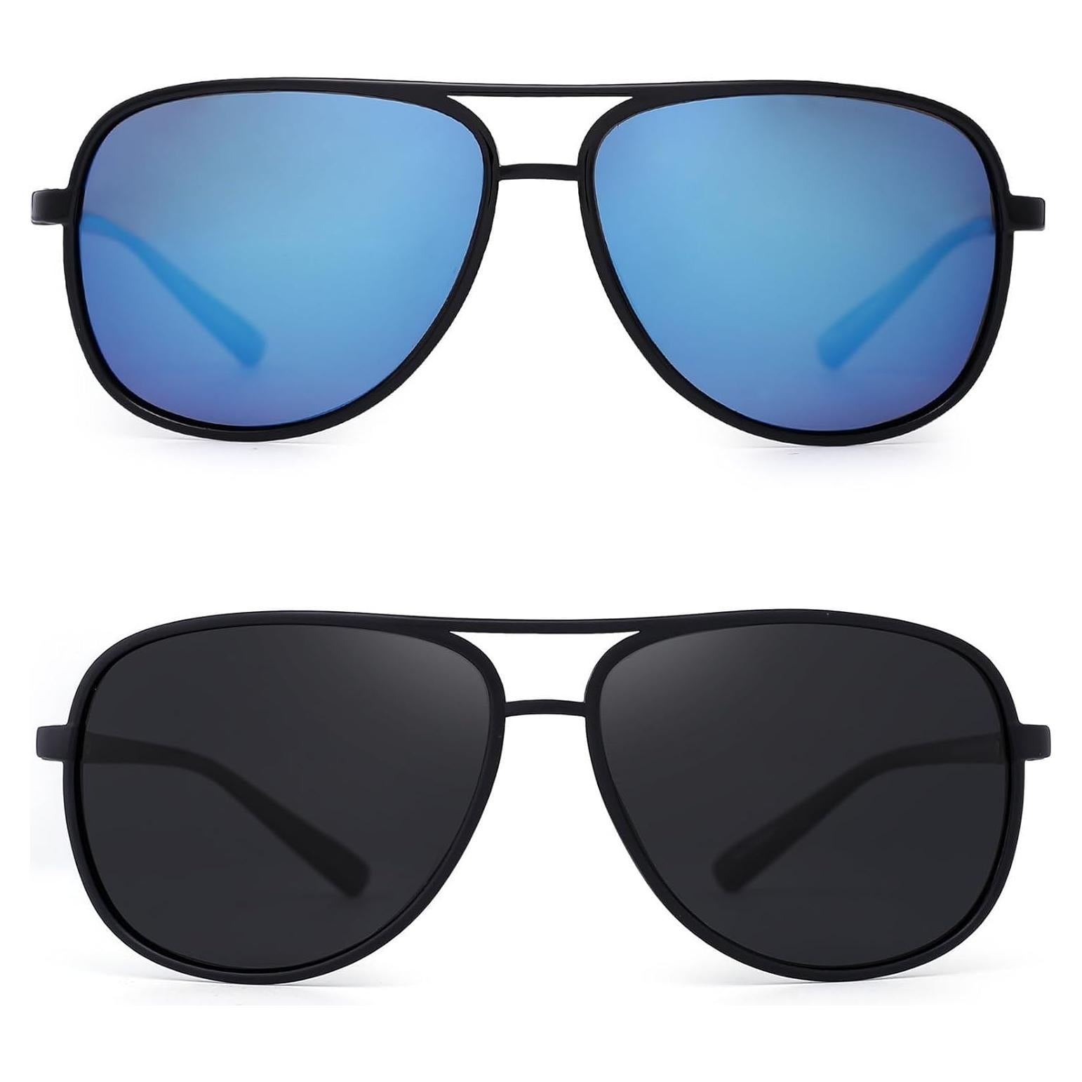 Gafas de Sol Polarizadas Jim Halo Aviador 60mm Paquete 2