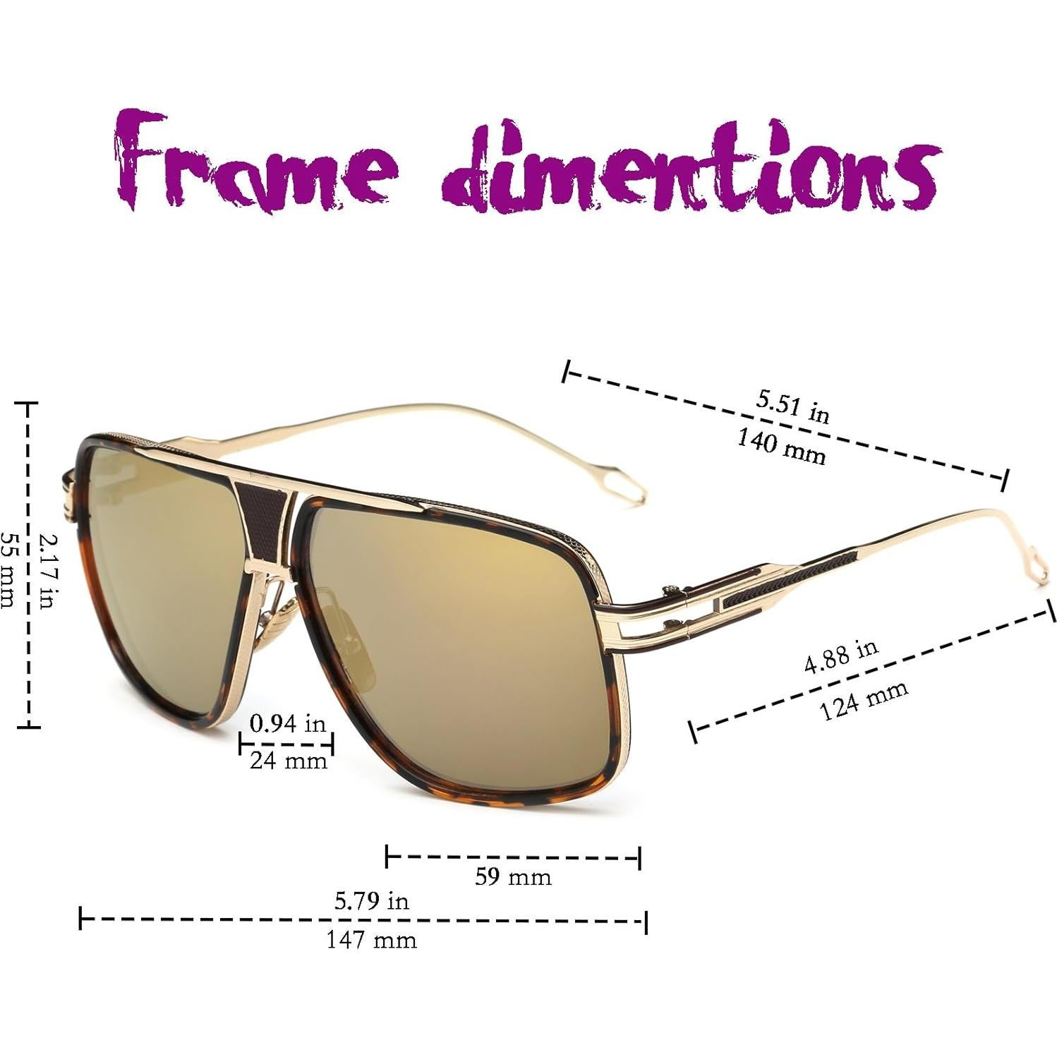 Gafas de Sol Aviador Gobiger UV400 con Estuche y Paño