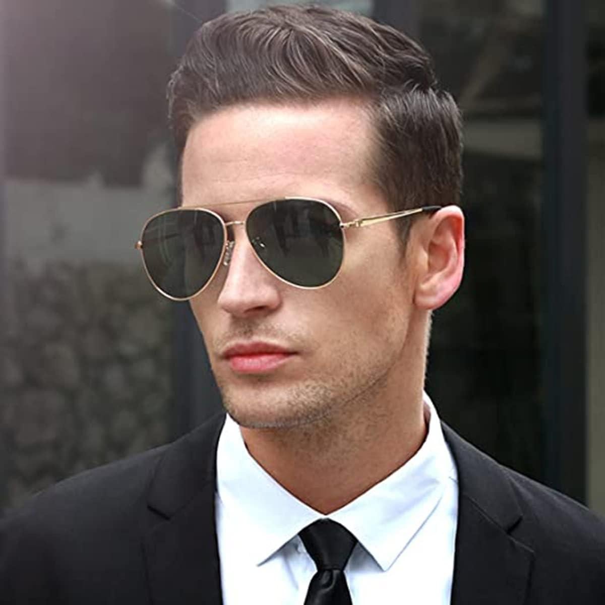 Gafas de sol aviador polarizadas HJSTES 58mm UV 100%