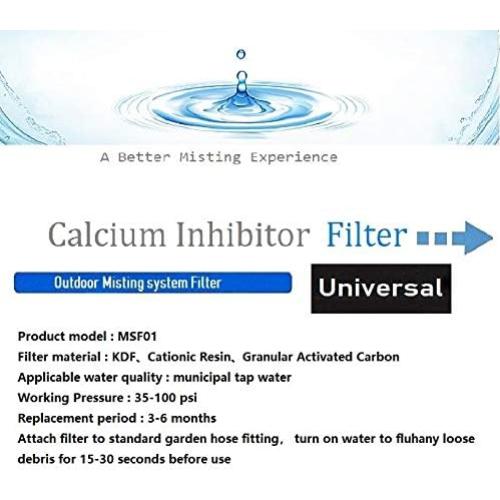 Filtro Inhibidor de Cal RUITN para Nebulización Jardín 1 Pcs