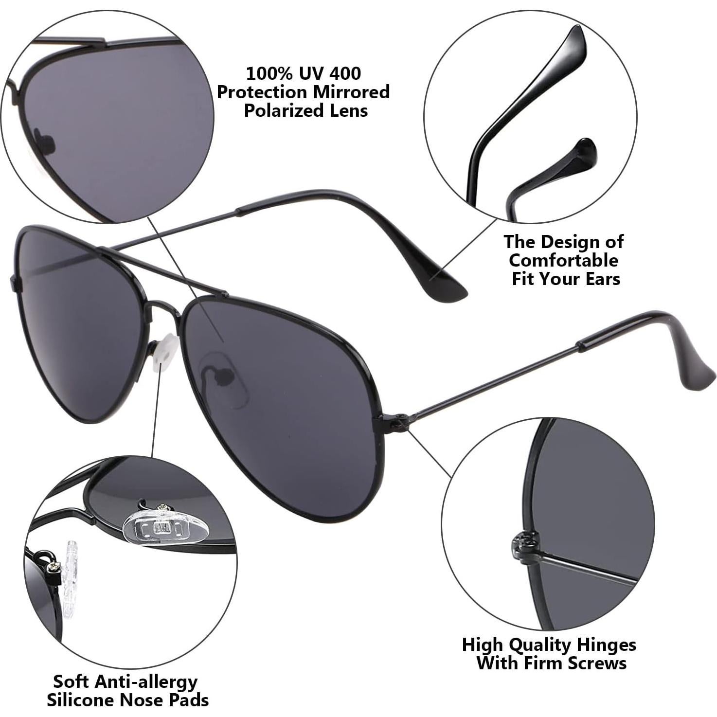 Gafas de sol Aviador Creamily para Niños 2-9 años UV400