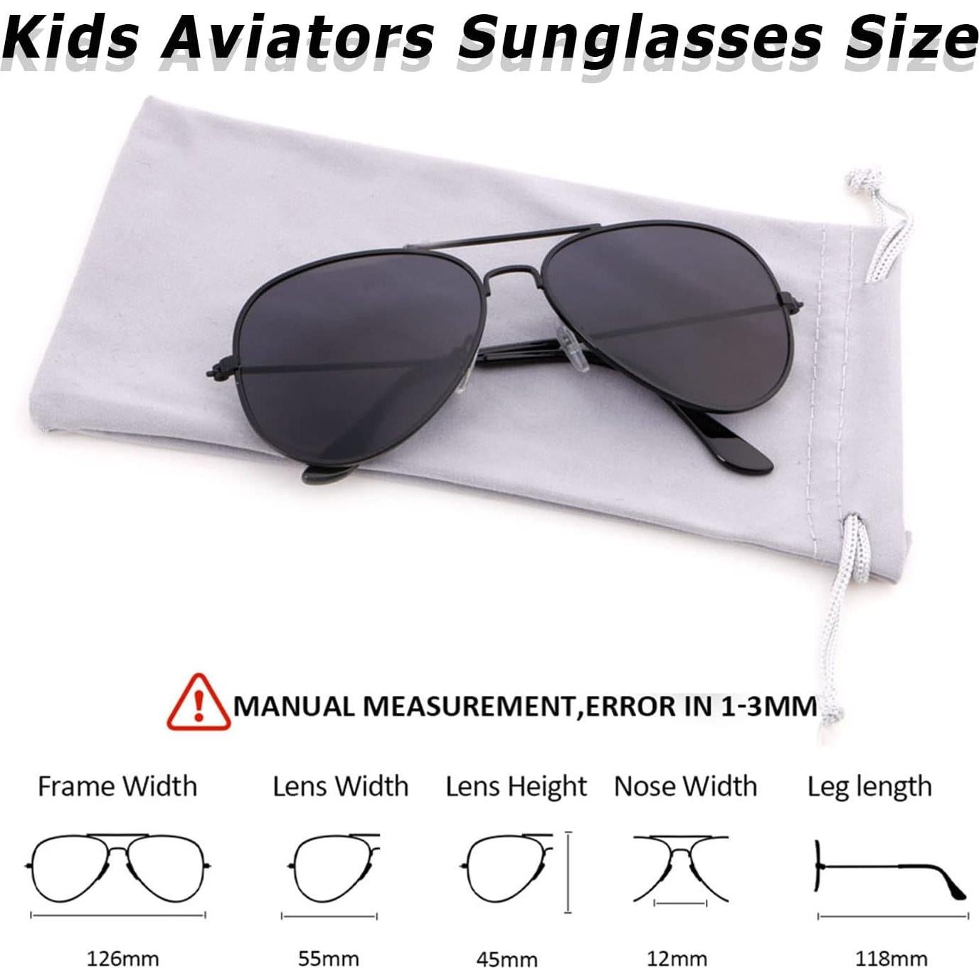 Gafas de sol Aviador Creamily para Niños 2-9 años UV400