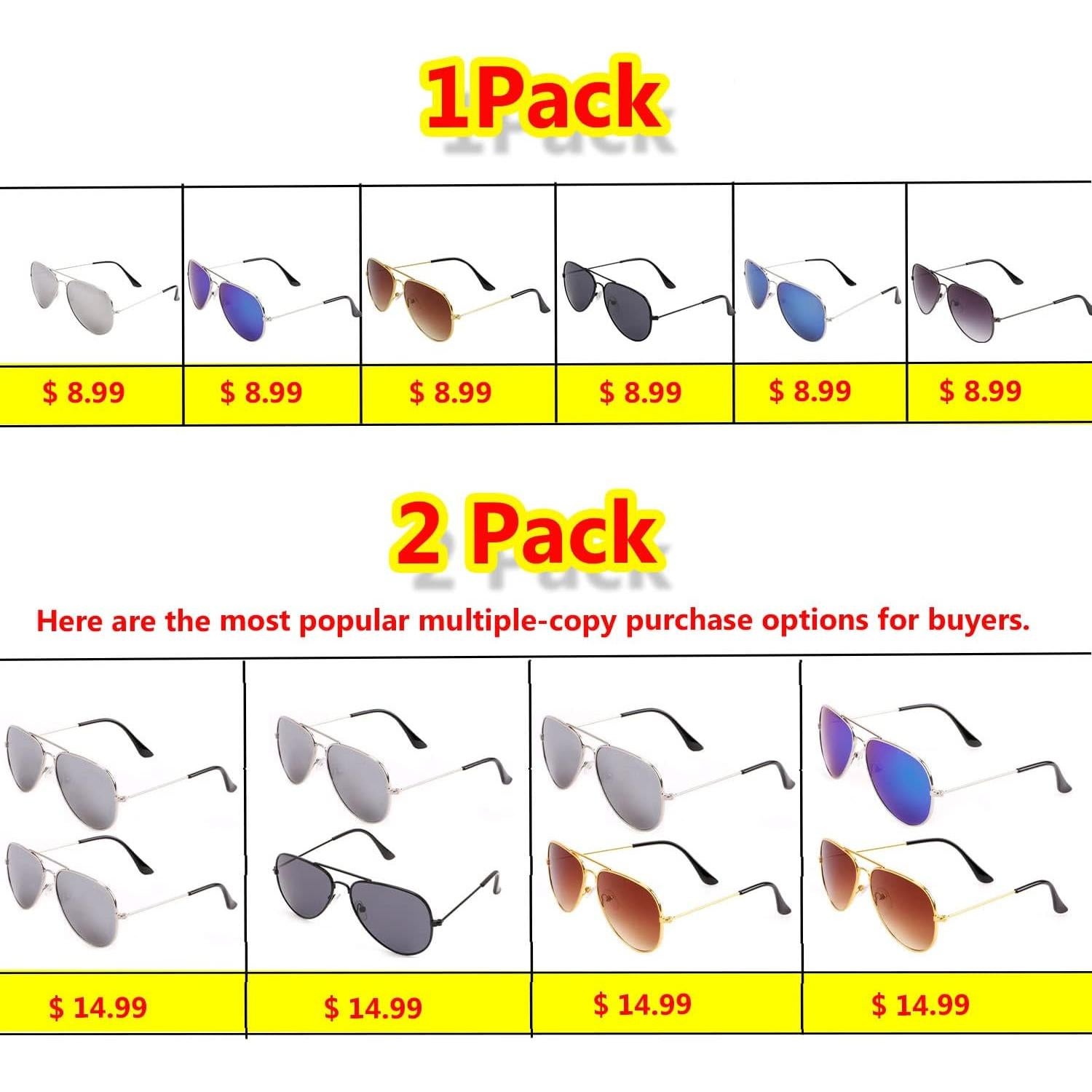 Gafas de sol Aviador Creamily para Niños 2-9 años UV400