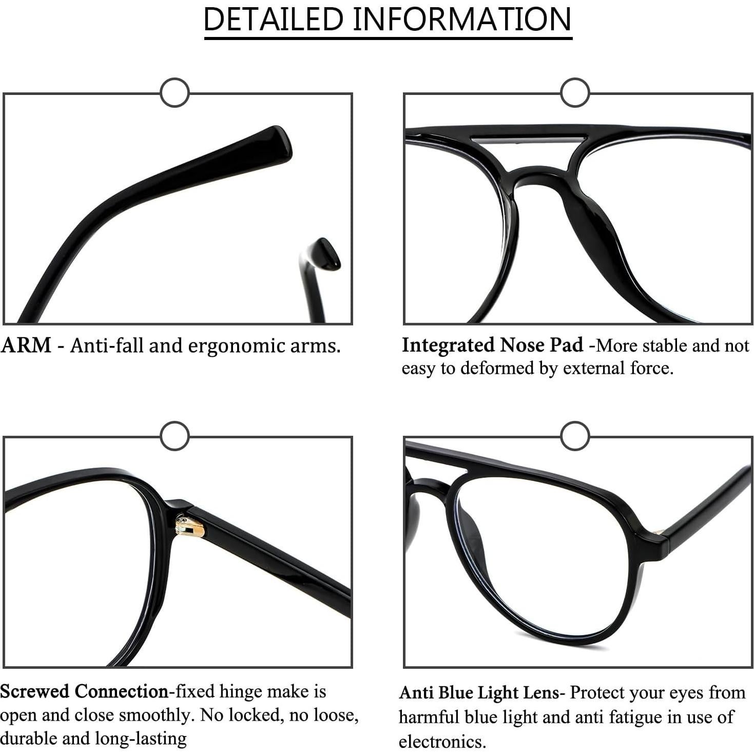 Gafas de Lectura DXYXYO 3 Paquetes Retro Aviador 3.5x