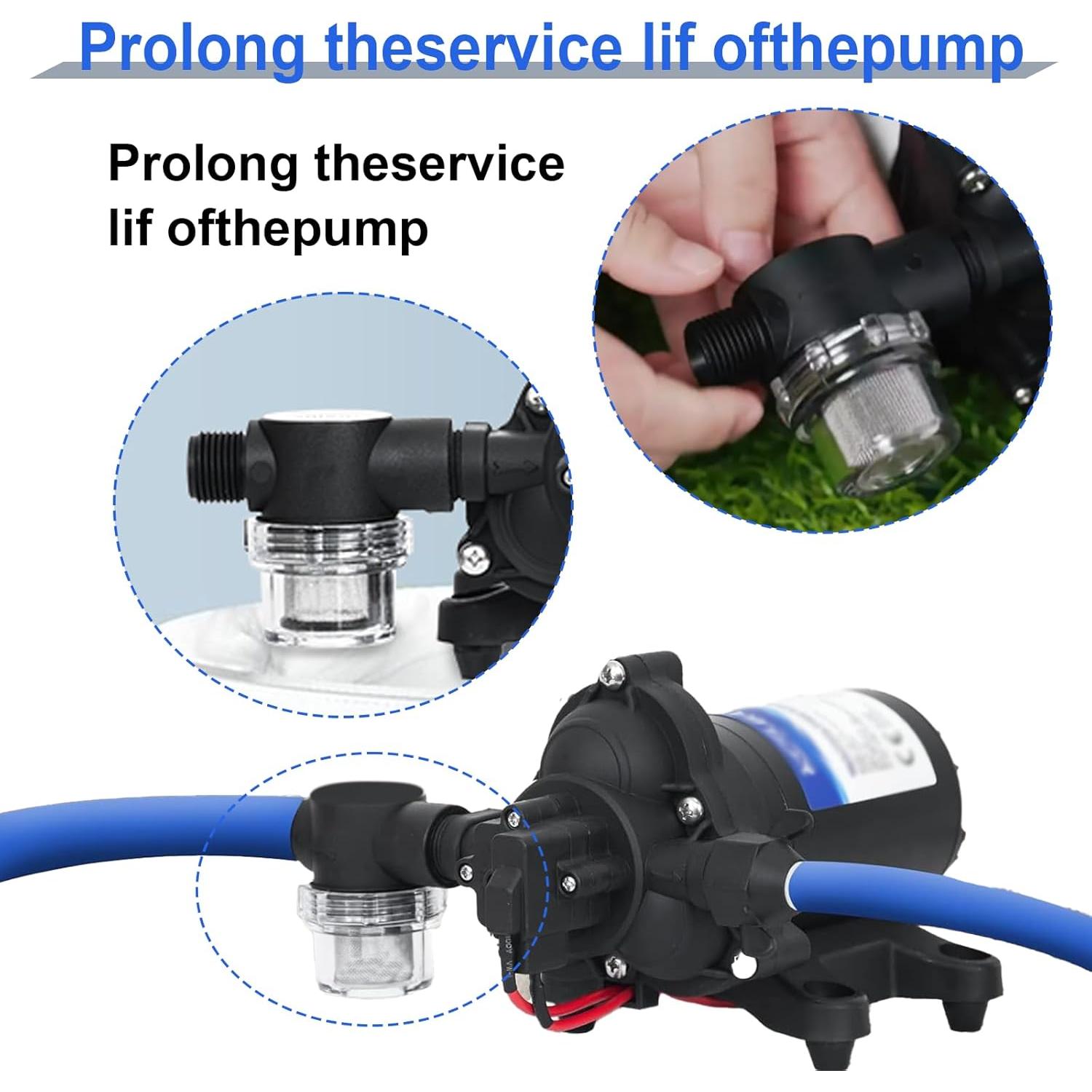 Filtro de Bomba de Agua EINDER 1/2" NPSM Estrangulador 2-Pack