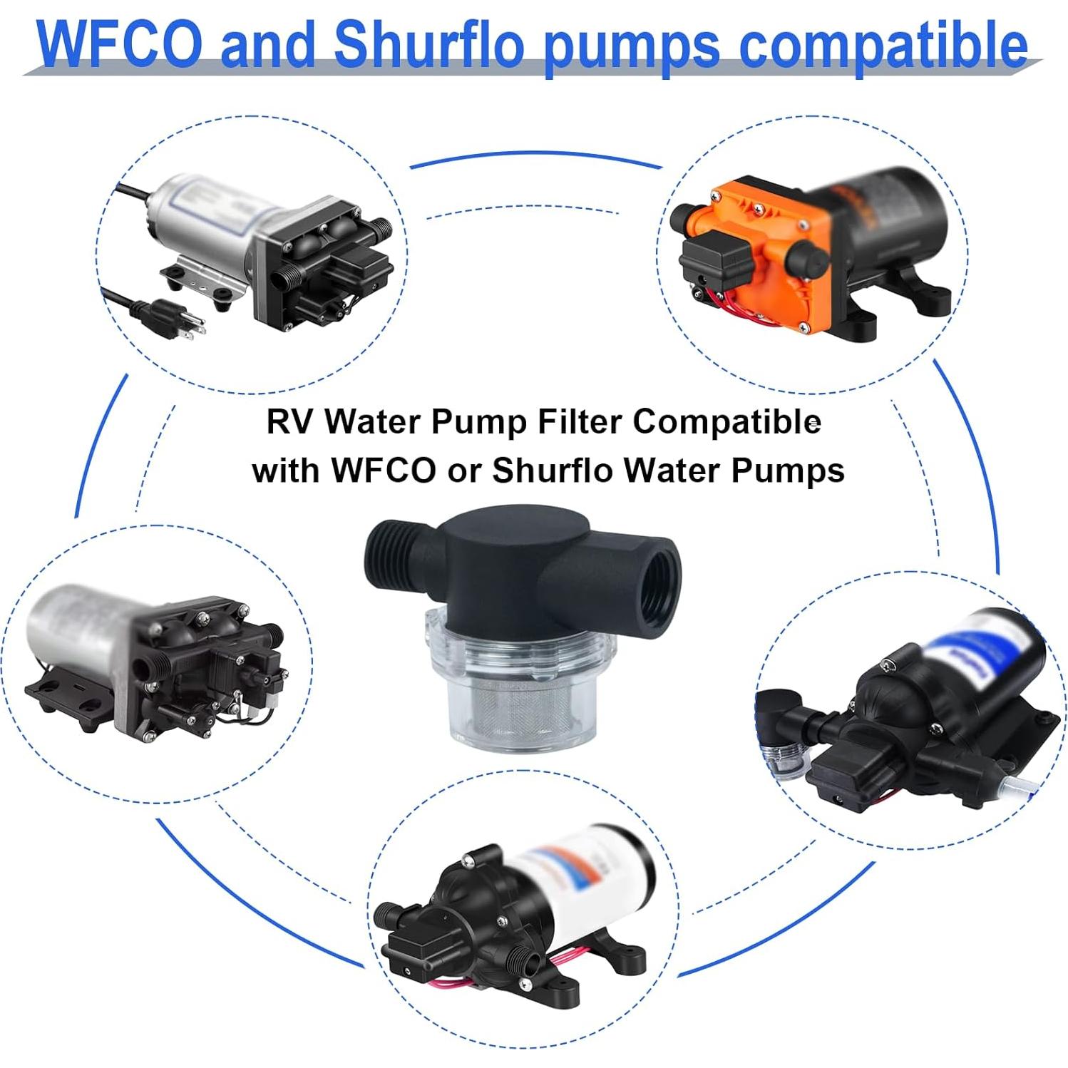 Filtro de Bomba de Agua EINDER 1/2" NPSM Estrangulador 2-Pack