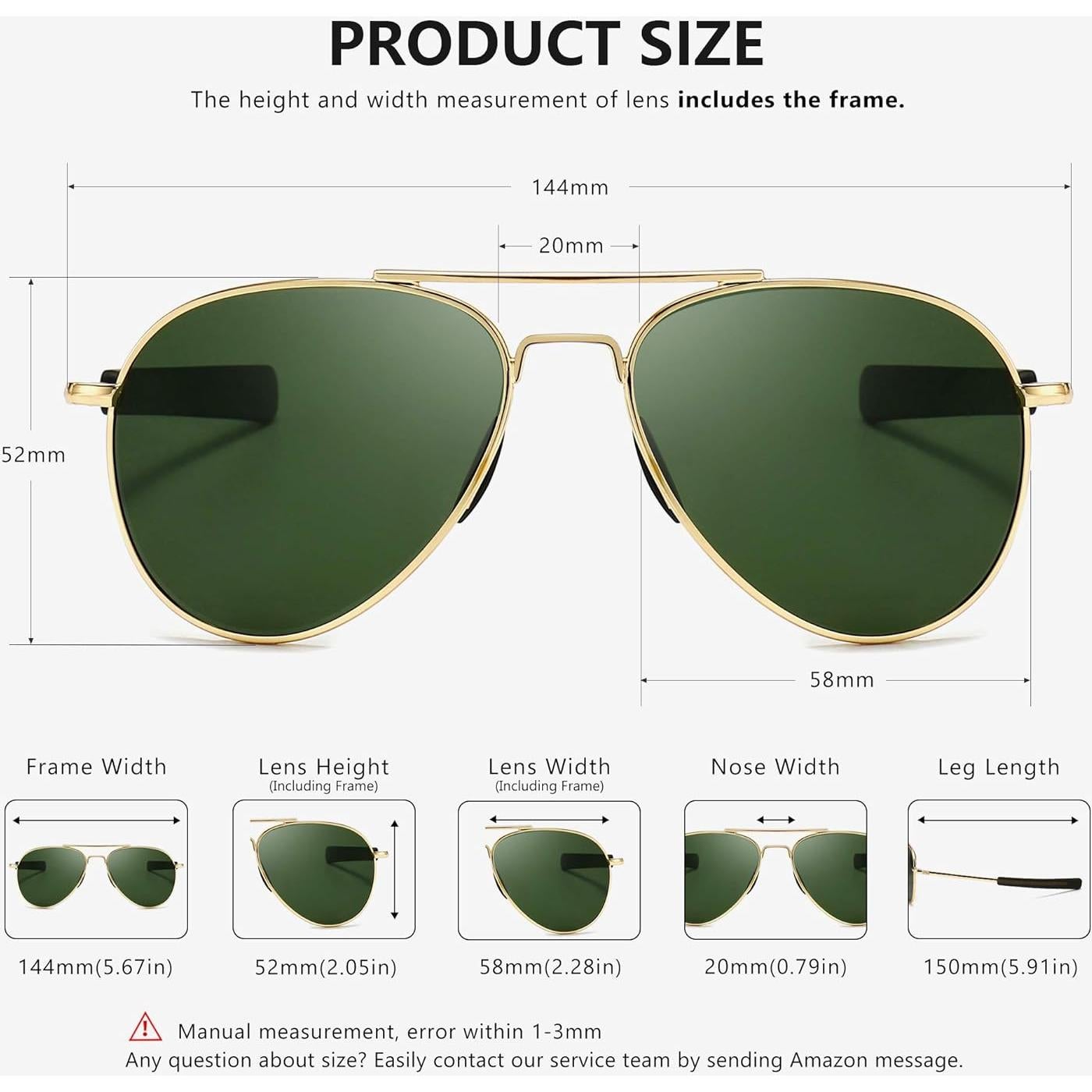 Gafas de sol SUNGAIT Aviador para hombres UV400 polarizadas