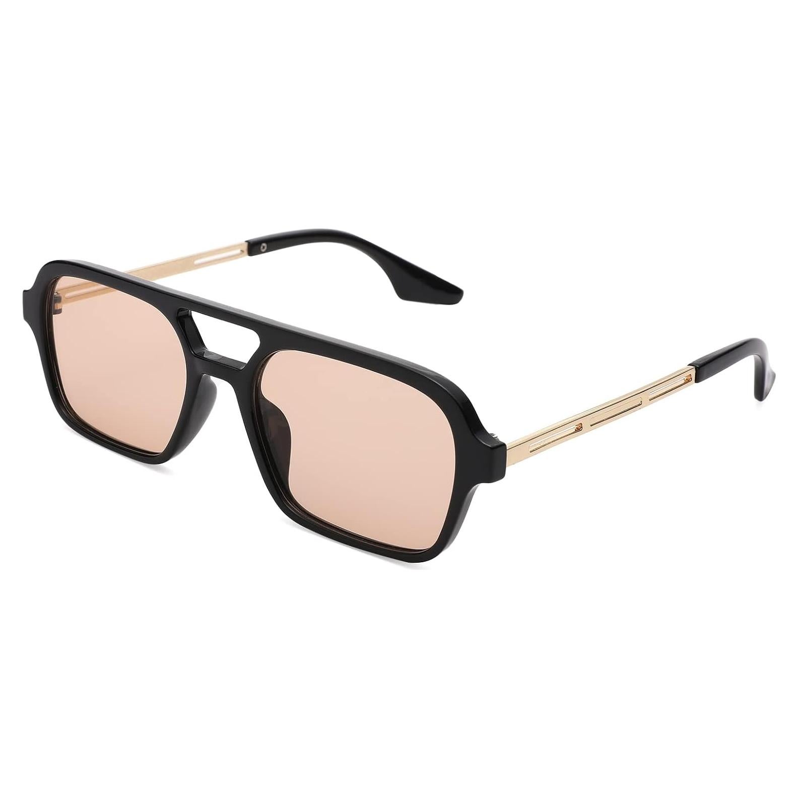 Gafas de Sol Vintage Pro Acme Aviador UV400 Marco Negro