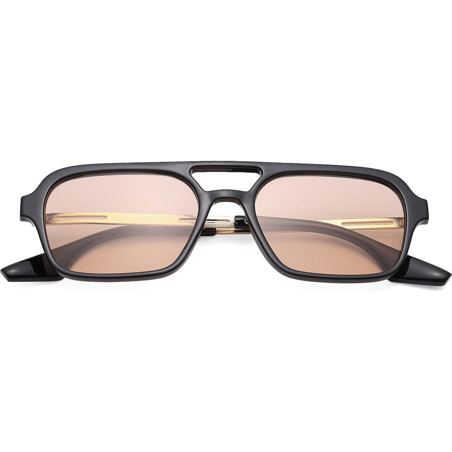 Gafas de Sol Vintage Pro Acme Aviador UV400 Marco Negro