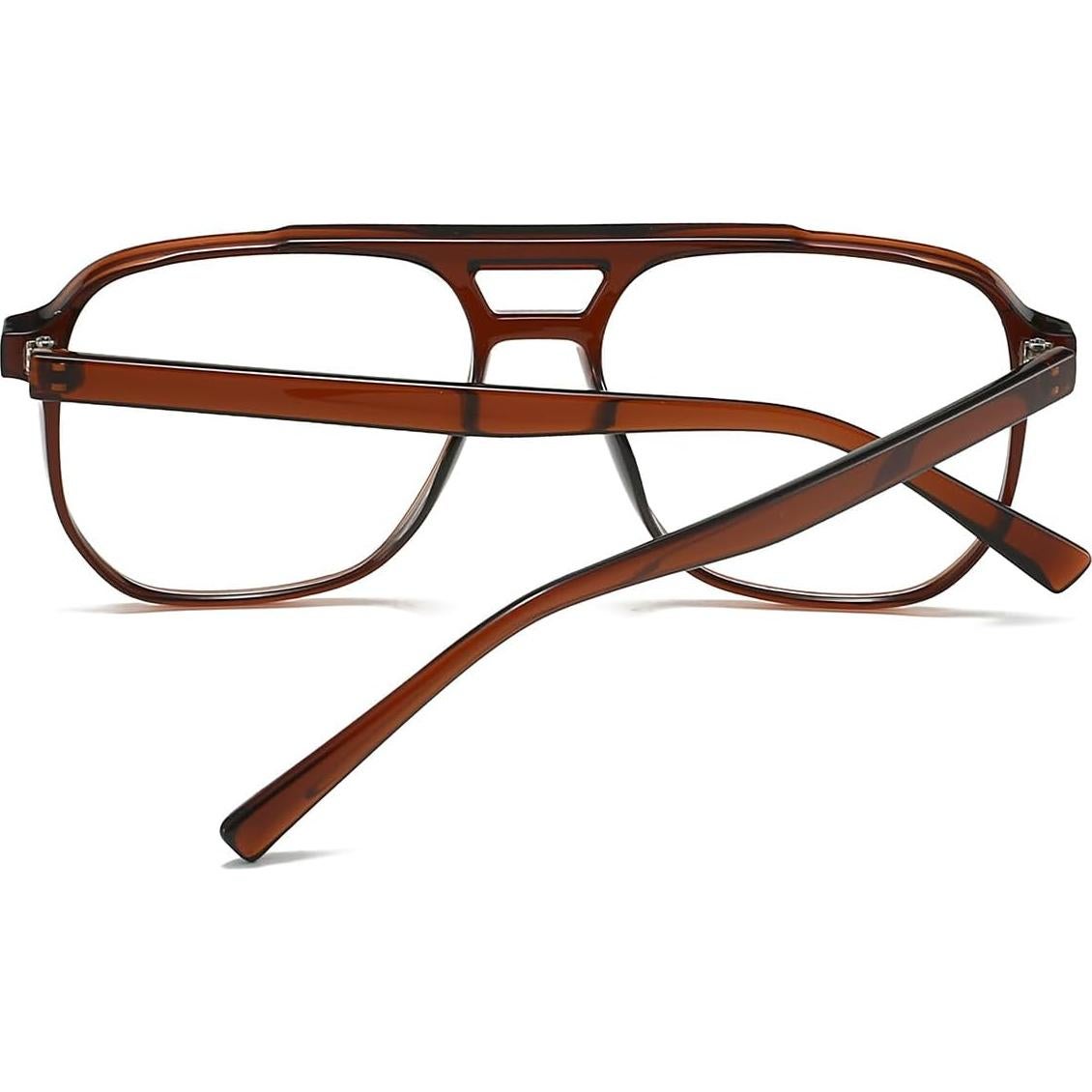 Gafas de bloqueo luz azul JOVAKIT unisex aviador marrón