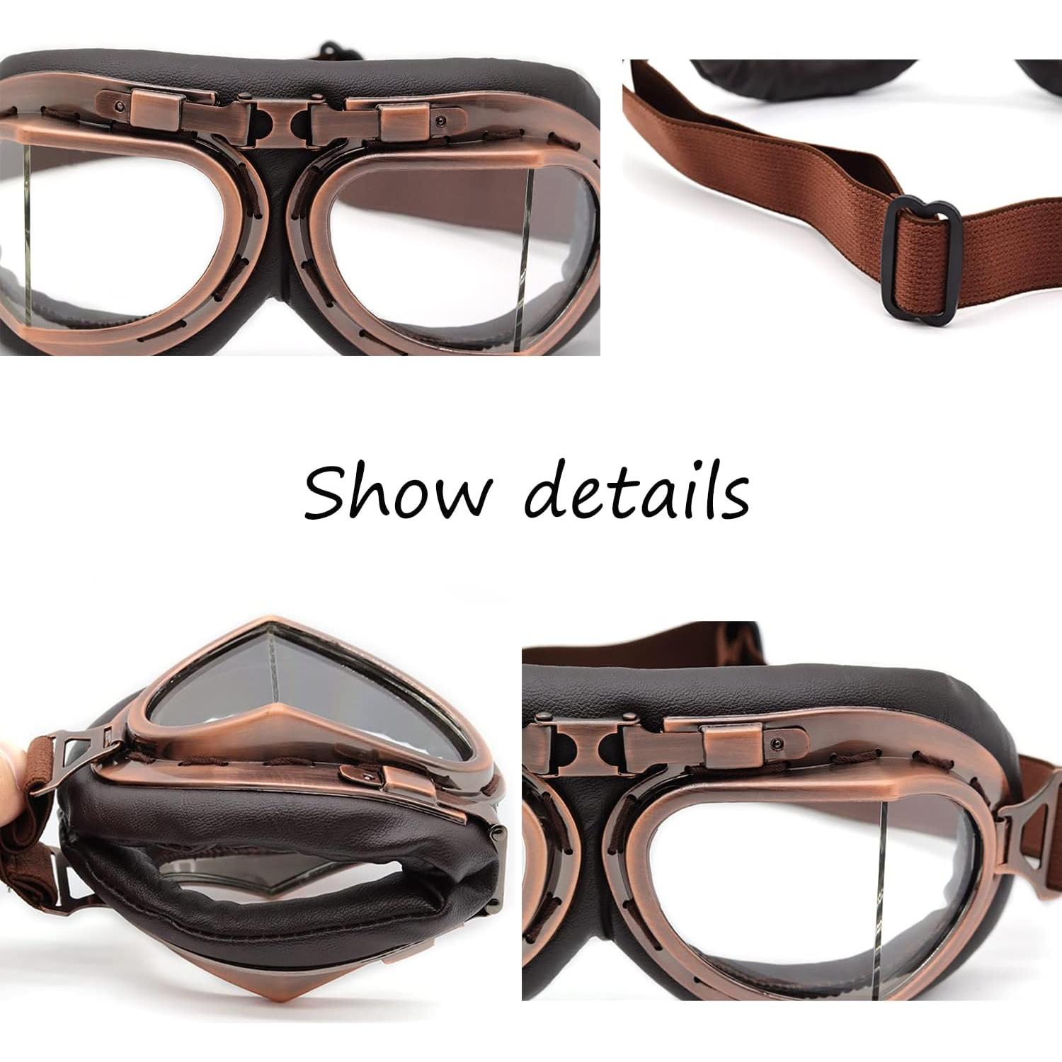 Gafas de piloto vintage Kucehiup UV protección ligera