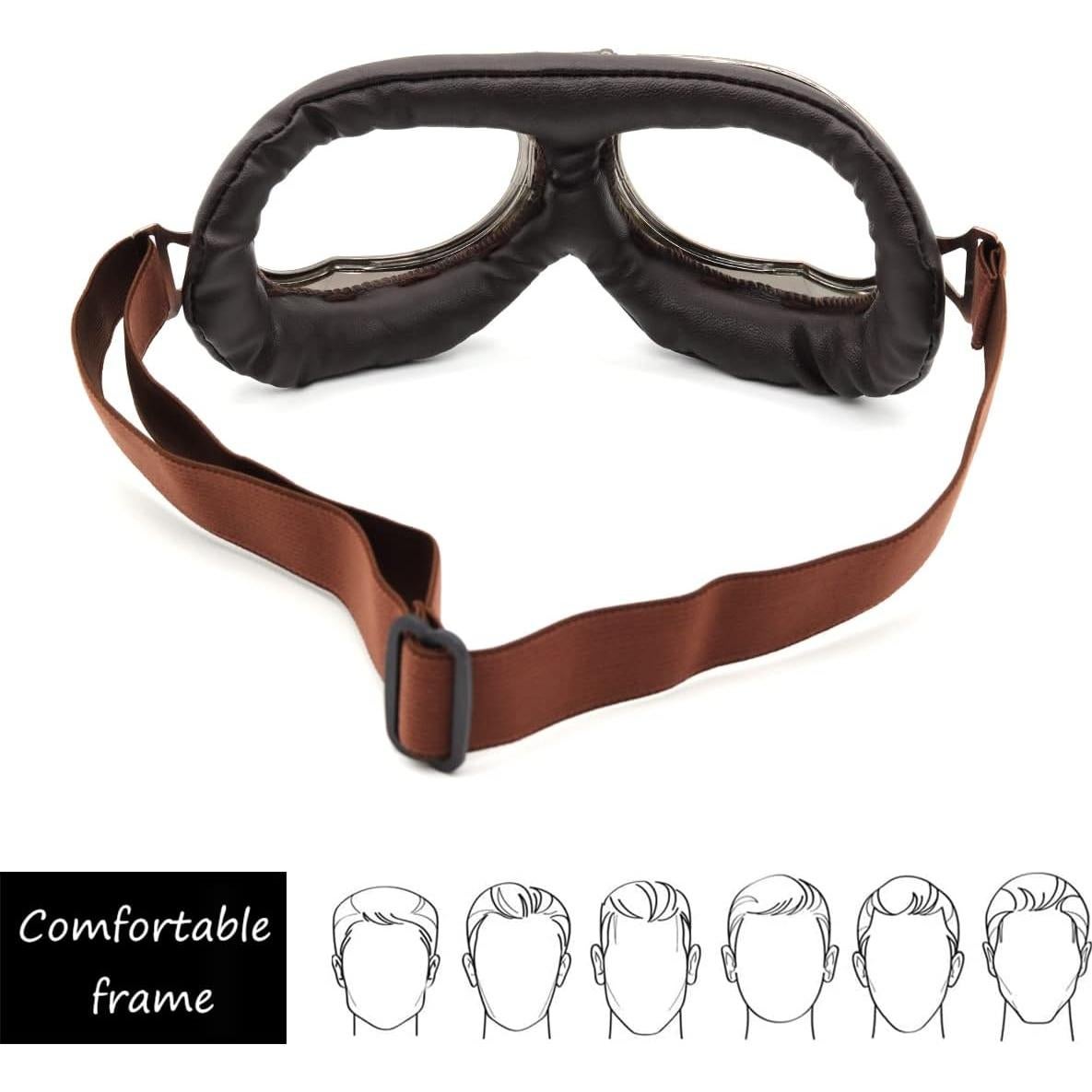 Gafas de piloto vintage Kucehiup UV protección ligera