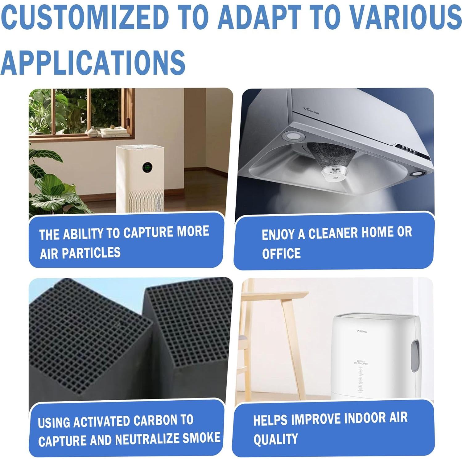 Filtro de Carbono Activado Cortar para Ajustar Tokdoot 40x122 cm