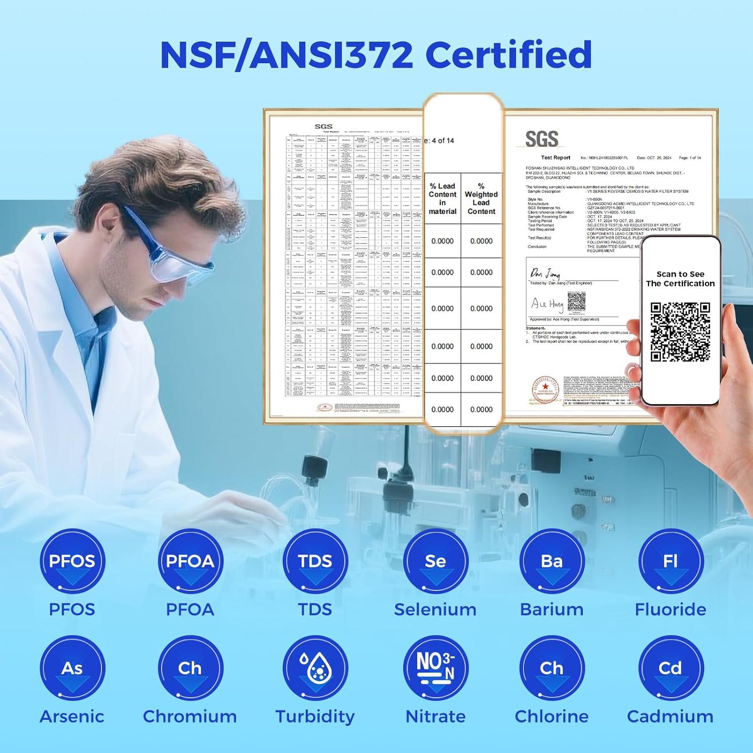 Filtro de Reemplazo RO VonWater V2-600N 1.31 kg Certificado NSF