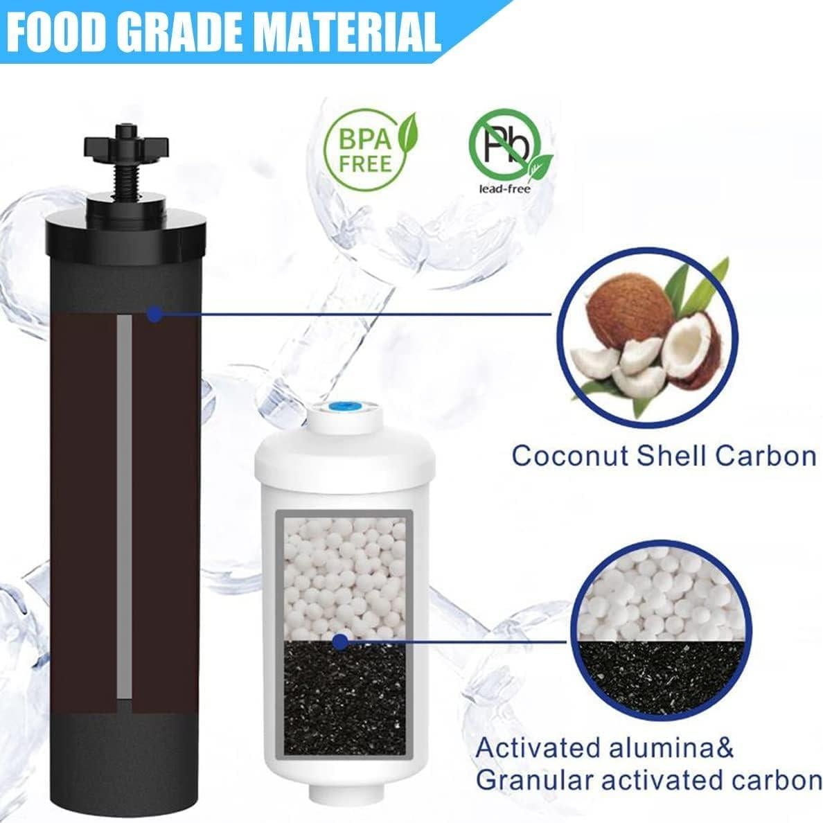 Filtro de Agua Wadoy para Sistema Berkey - 8 Piezas Carbón Activado