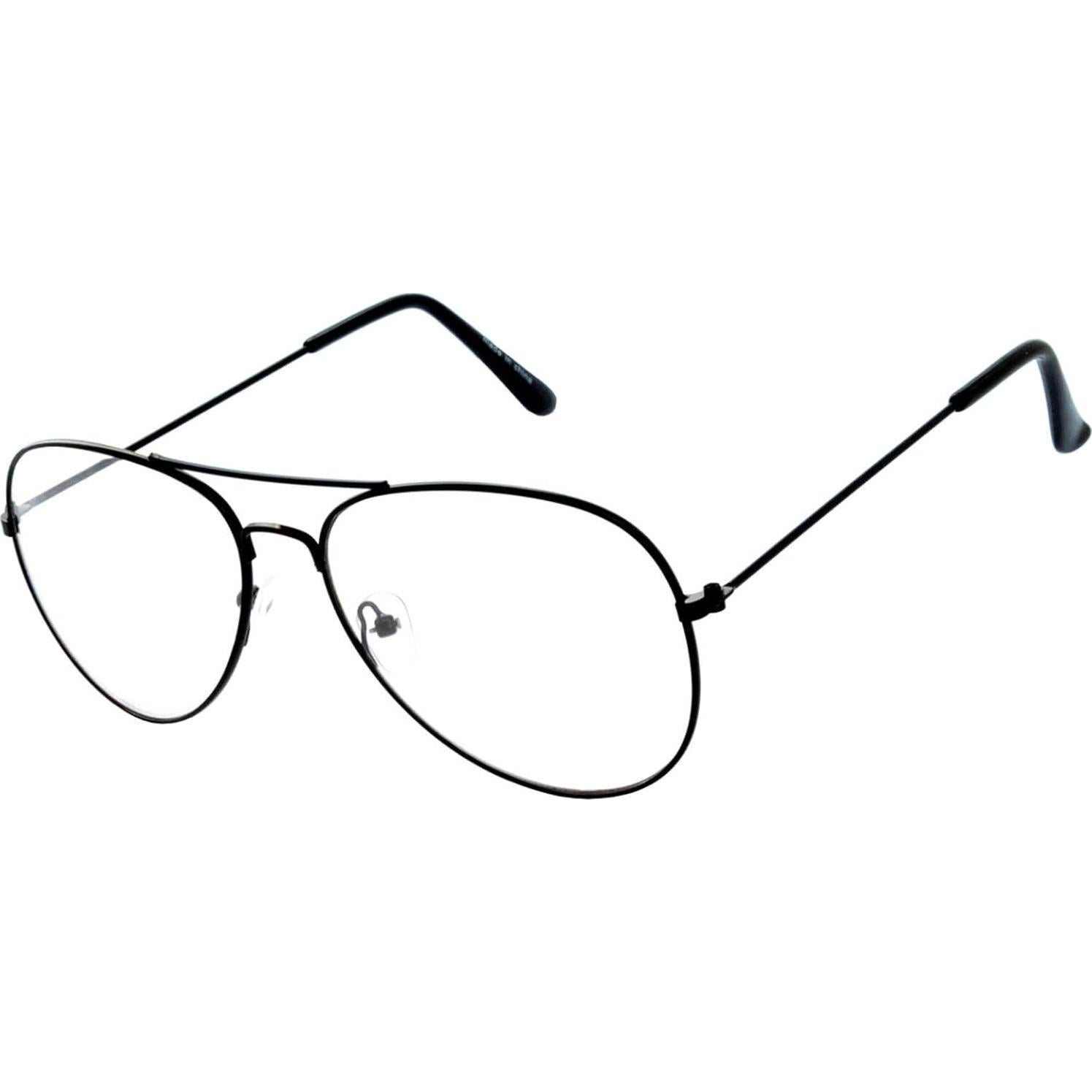 Gafas de Sol Aviador OWL Metal Negro Lente Clara UV