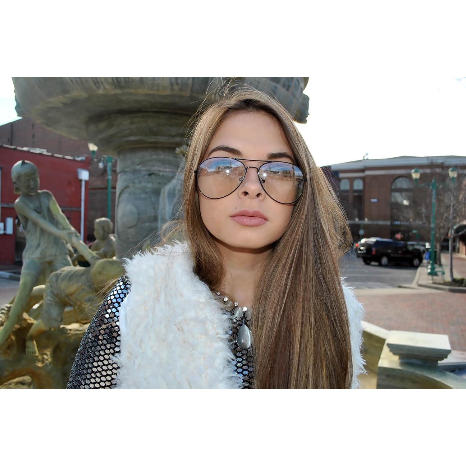 Gafas de Sol Aviador OWL Metal Negro Lente Clara UV