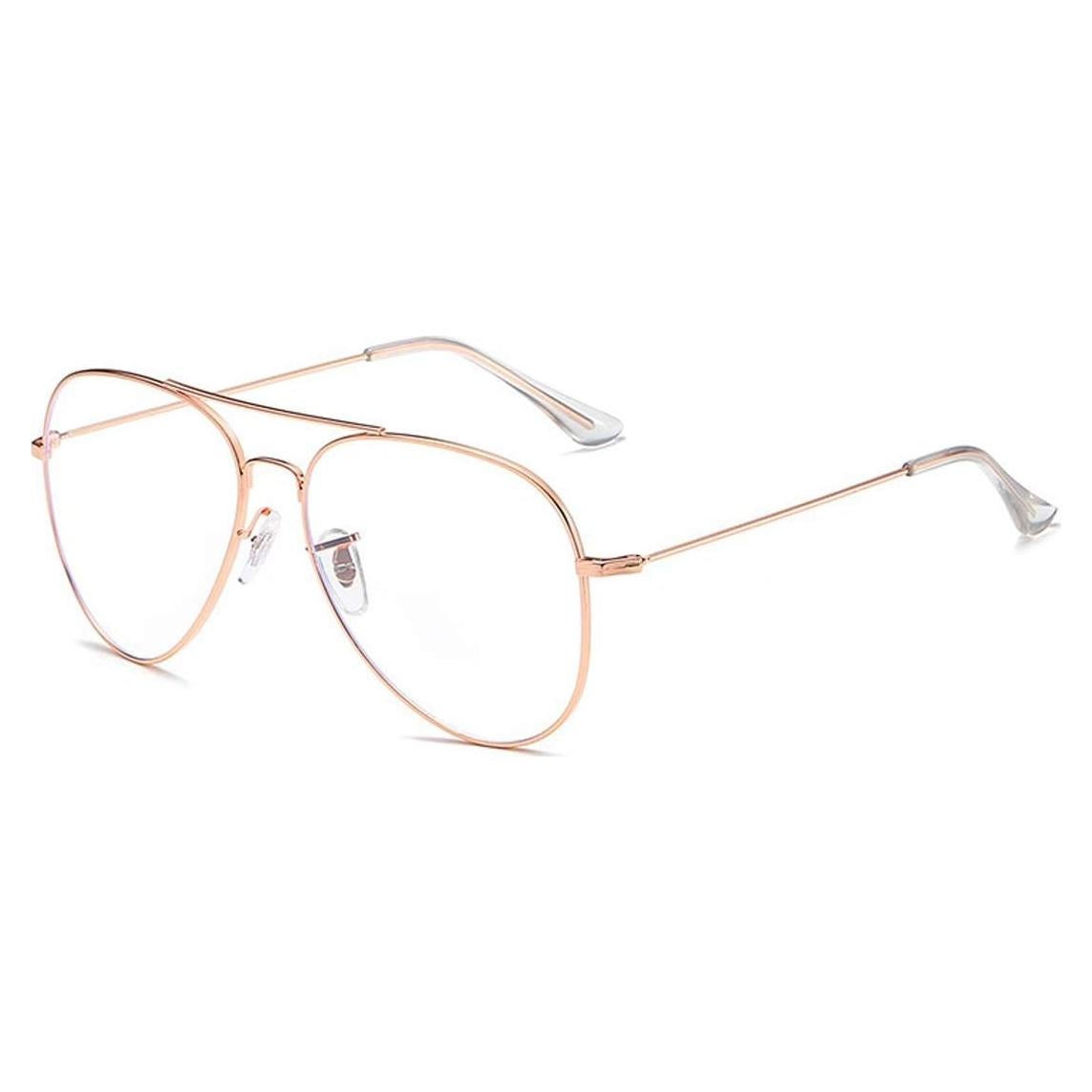 Gafas de Aviador Dollger 3026 Oro Rosa Lentes Claras