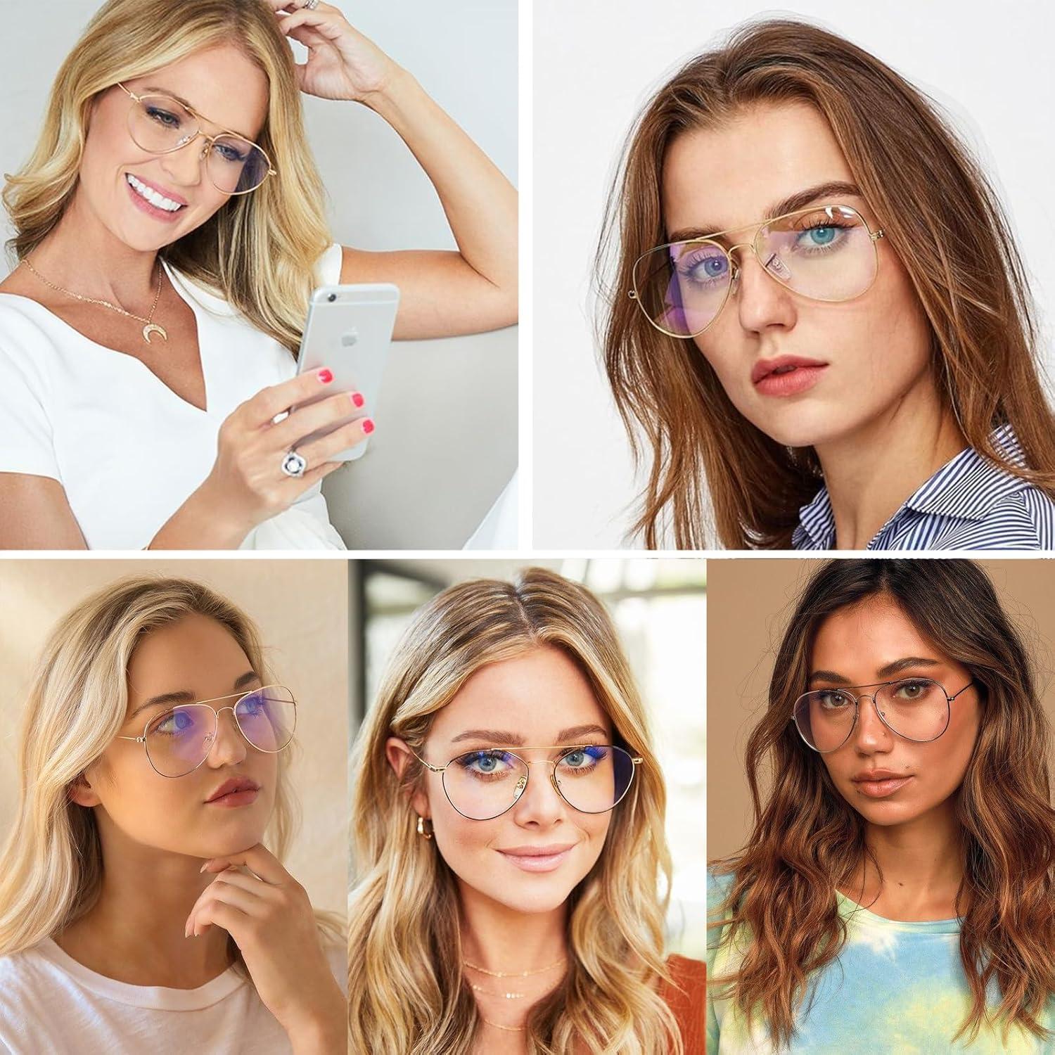 Gafas de Aviador Dollger 3026 Oro Rosa Lentes Claras