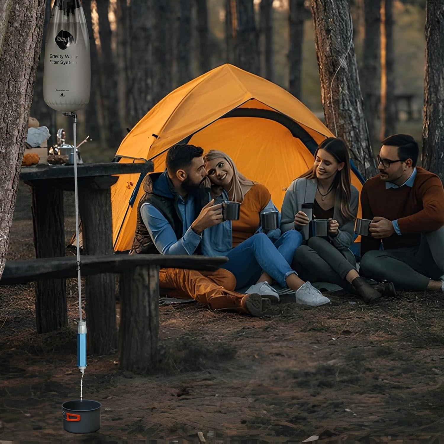 Filtro de Agua por Gravedad para Camping y Emergencias - 7.57L