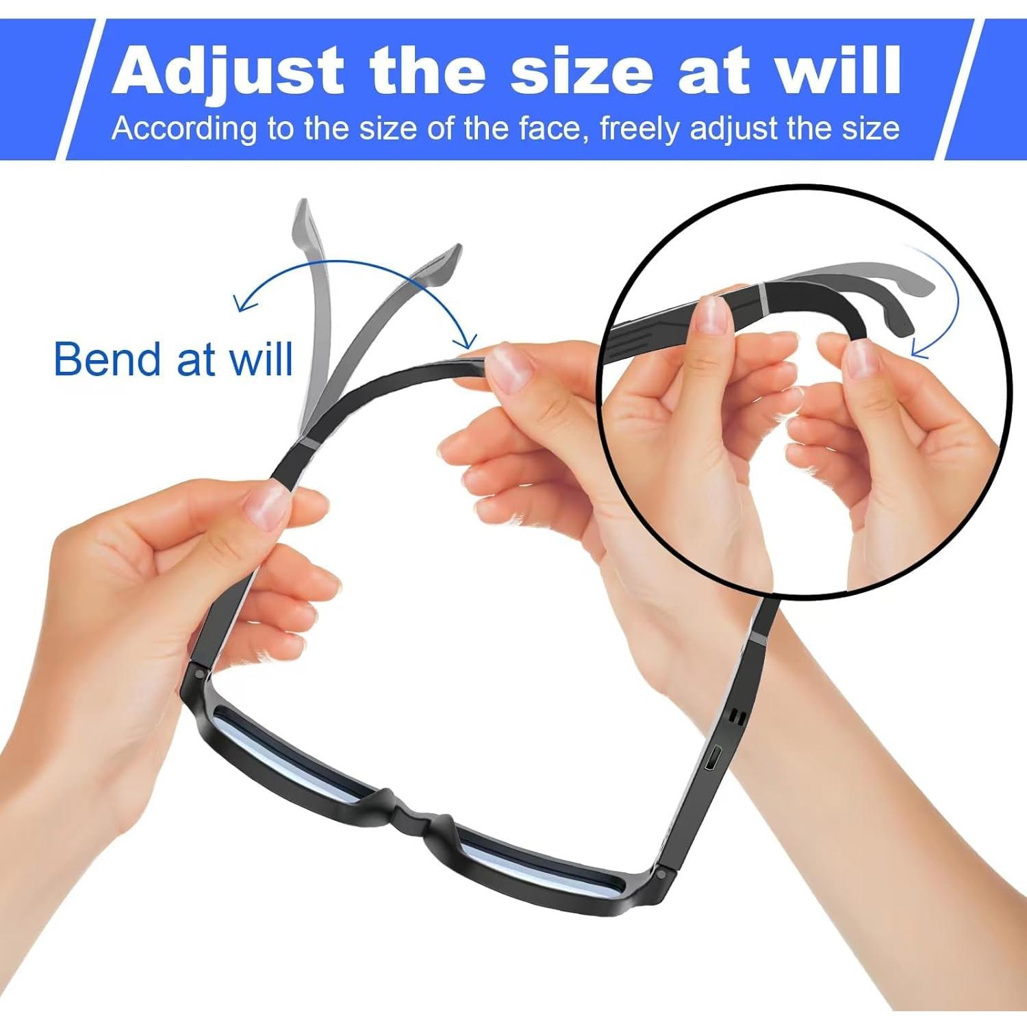 Gafas Bluetooth BEISIER Inteligentes con Lentes Anti-Luz Azul